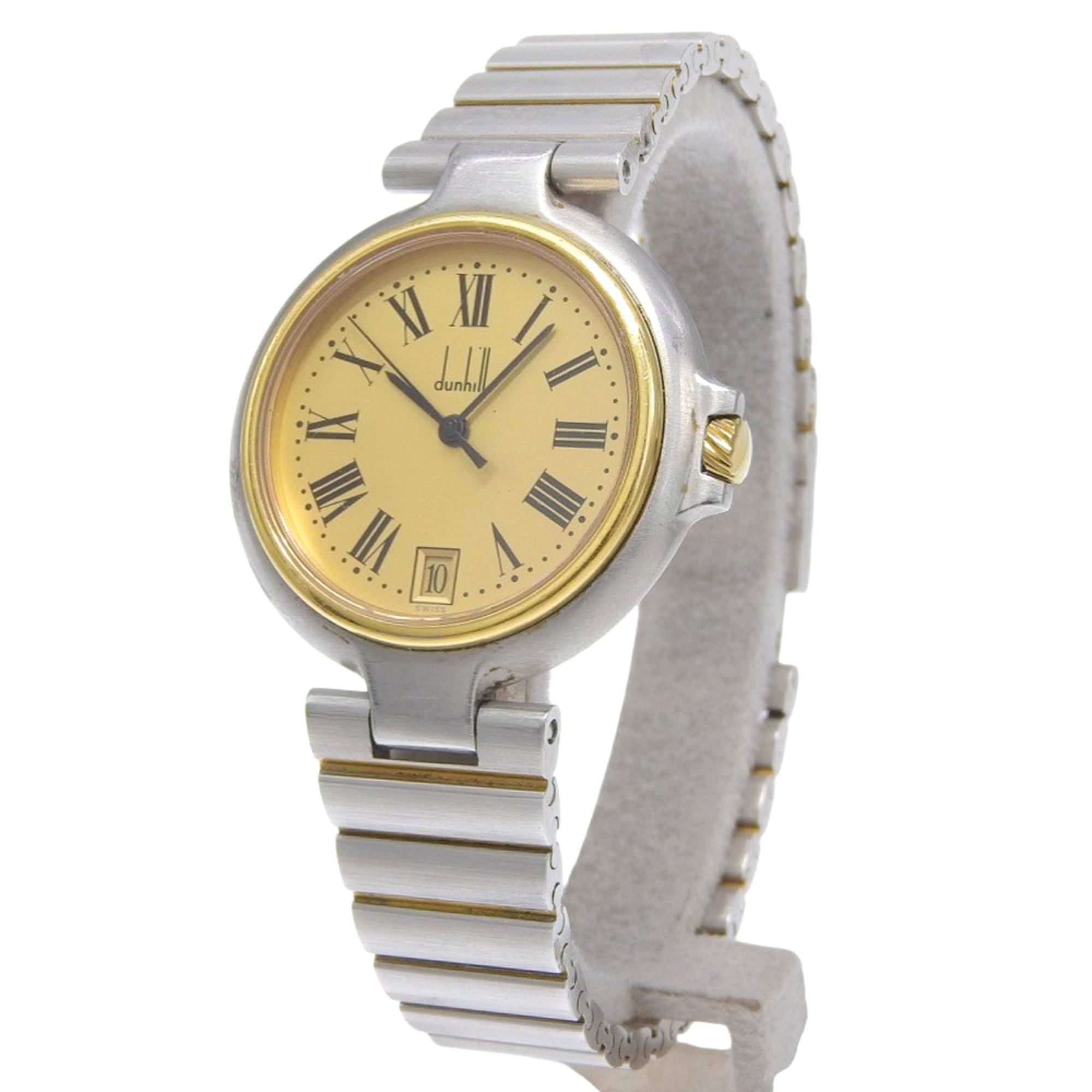Alfred Dunhill Dunhill Millennium Women's Watch, Stainless Steel, Silver, Quartz, Analog, Gold Dial Size ONE SIZE - 2 Thumbnail