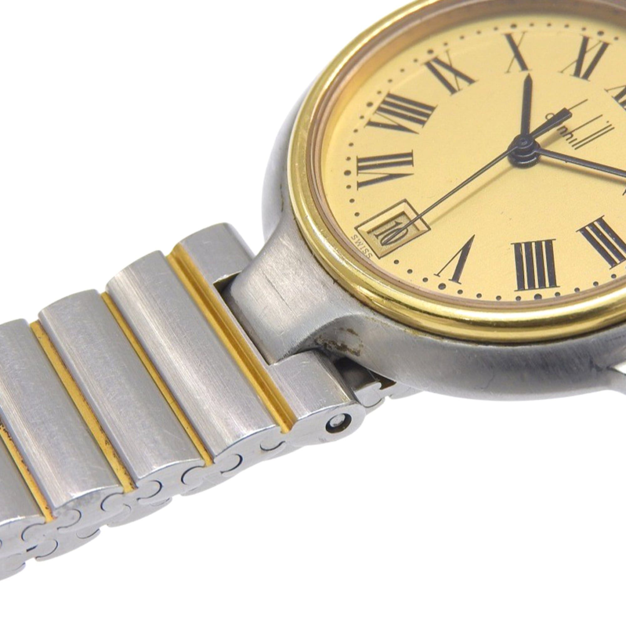 Alfred Dunhill Dunhill Millennium Women's Watch, Stainless Steel, Silver, Quartz, Analog, Gold Dial Size ONE SIZE - 8 Thumbnail