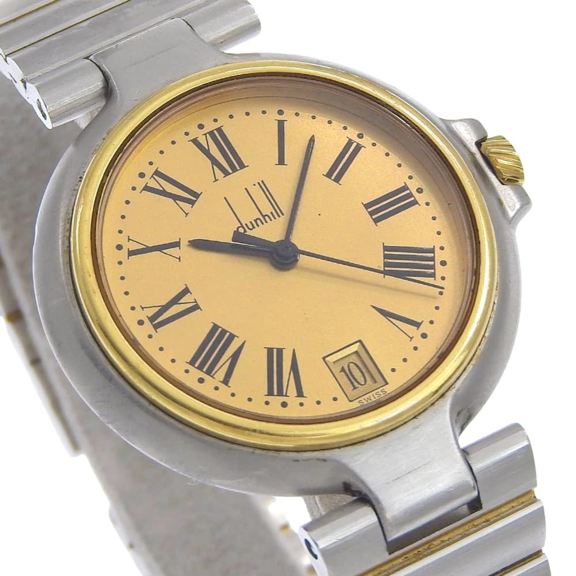 Alfred Dunhill Dunhill Millennium Women's Watch, Stainless Steel, Silver, Quartz, Analog, Gold Dial Size ONE SIZE - 3 Thumbnail