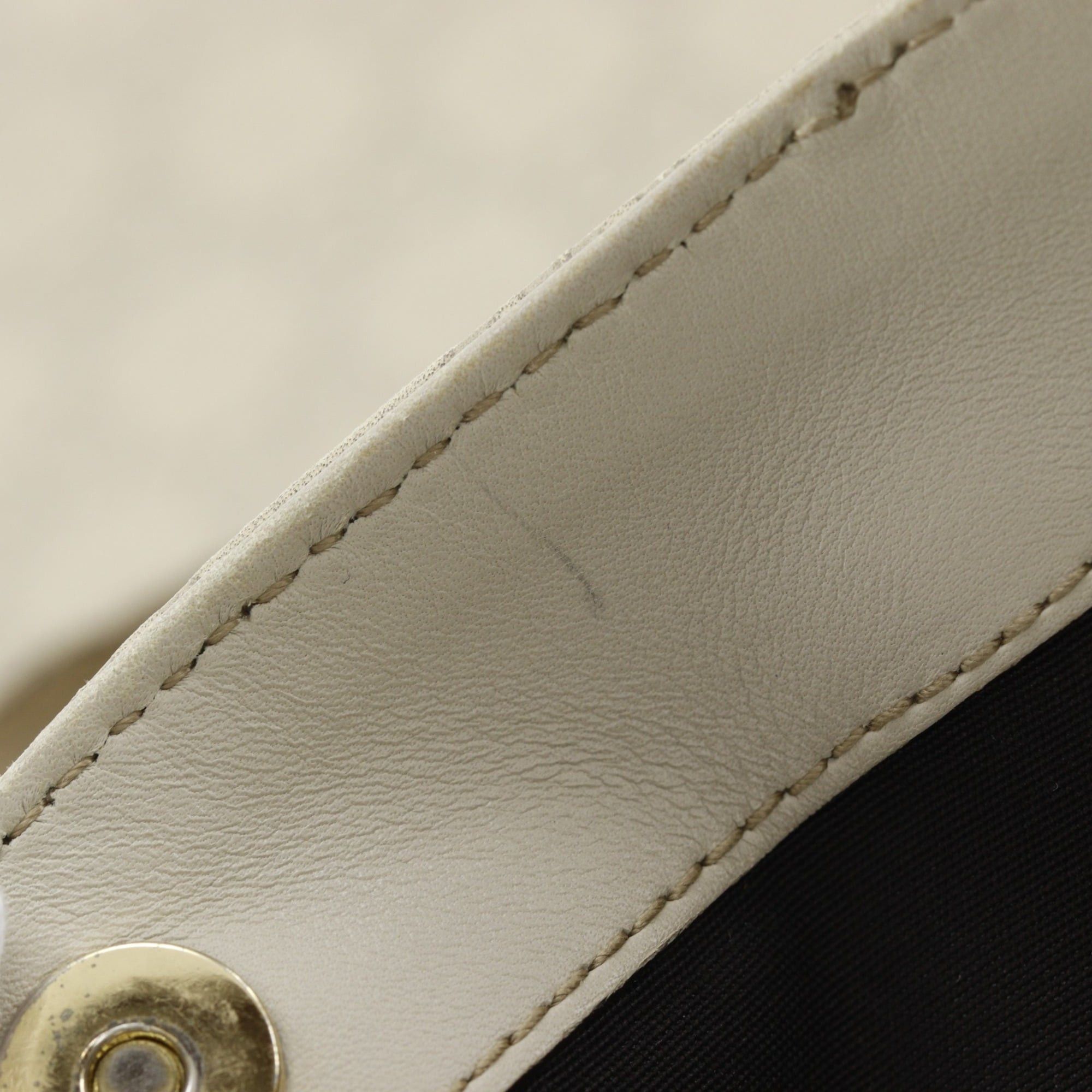 Gucci Gucci Tote Bag Handbag 272347 Shima Leather Off-White A4 Magnetic Closure Unisex Size ONE SIZE - 11 Thumbnail
