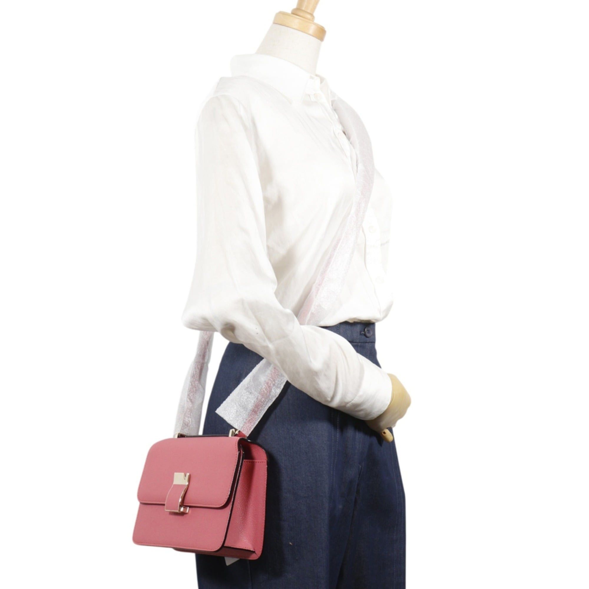 Valextra Valextra Noro Small Shoulder Bag, Leather, Pink, N568253, Flap, Women's Size ONE SIZE - 12 Thumbnail