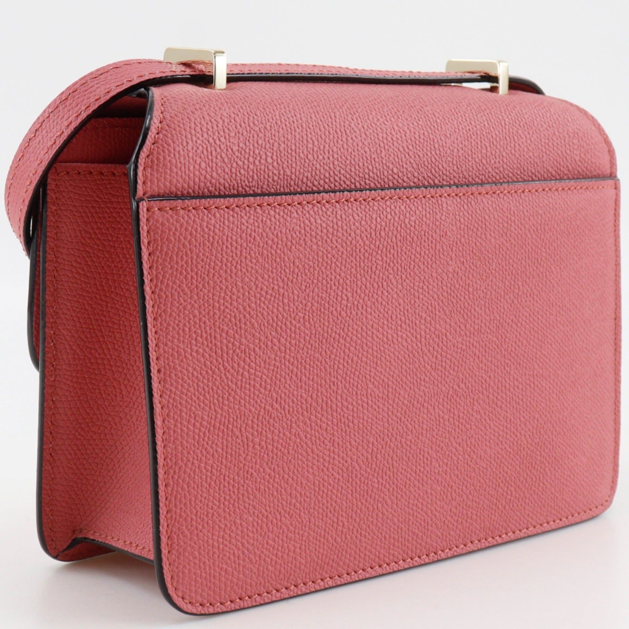 Valextra Valextra Noro Small Shoulder Bag, Leather, Pink, N568253, Flap, Women's Size ONE SIZE - 3 Thumbnail