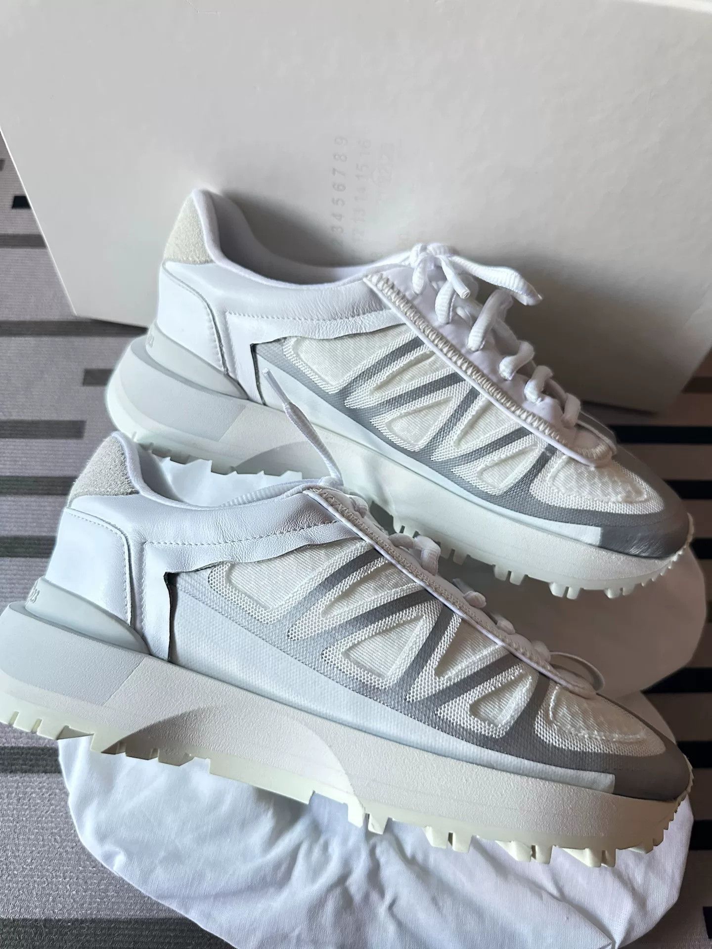 Maison Margiela Maison Margiela Limited Silver-Gray Dad Shoes Size US 6 / IT 36 - 6 Thumbnail