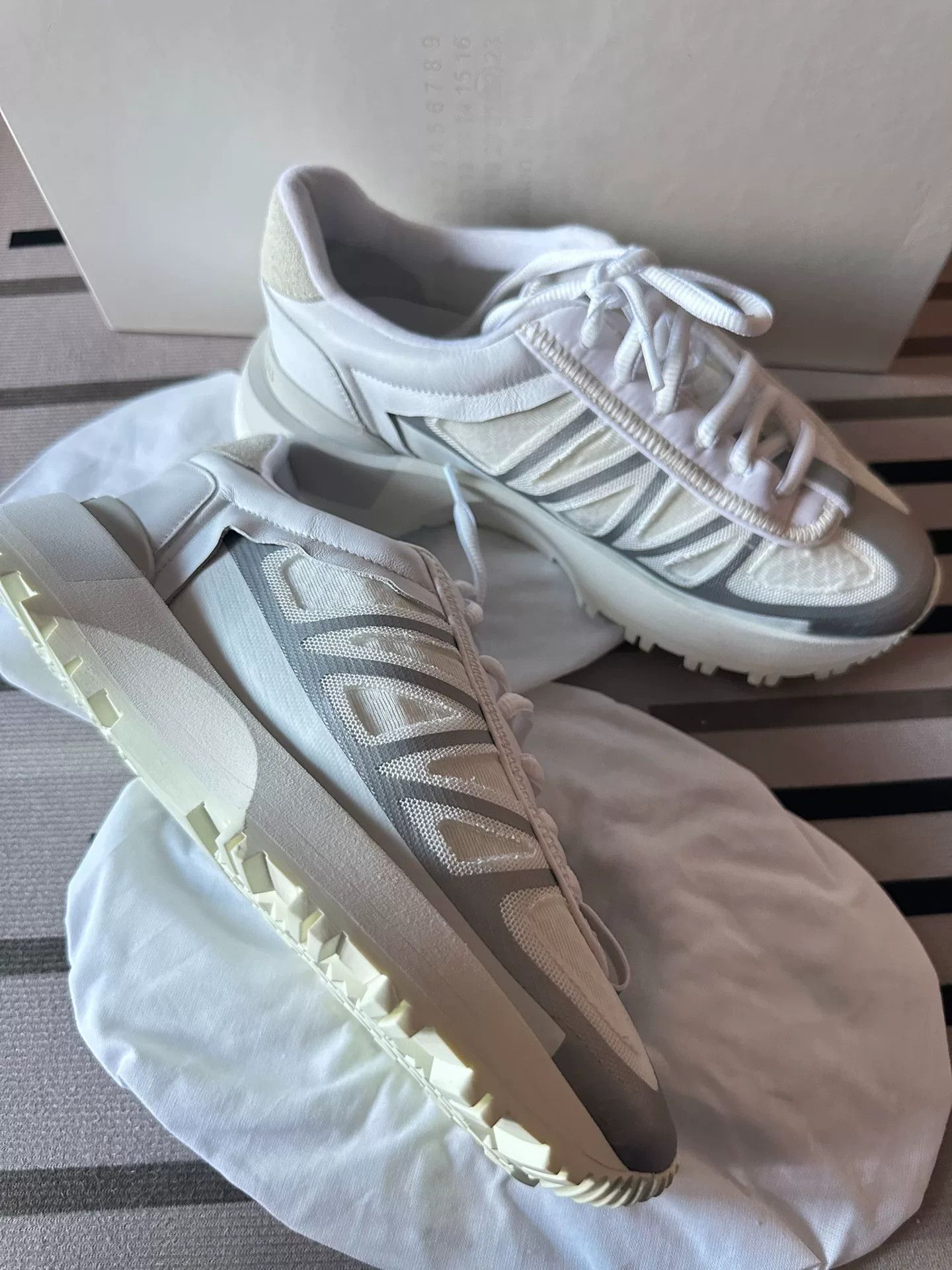 Maison Margiela Maison Margiela Limited Silver-Gray Dad Shoes Size US 6 / IT 36 - 2 Thumbnail