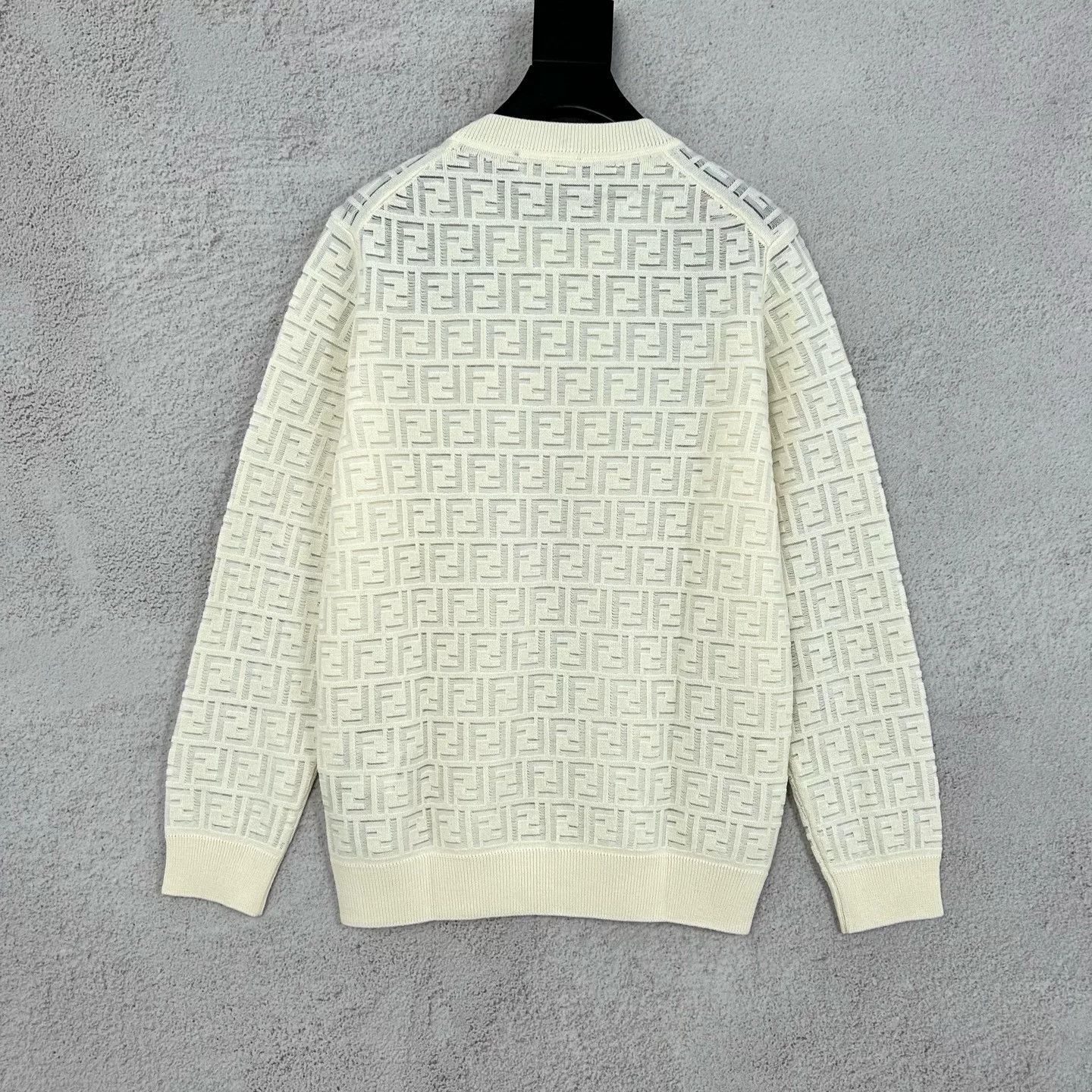 Fendi Fendi New White FF Pattern Pullover Size US M / EU 48-50 / 2 - 2 Thumbnail