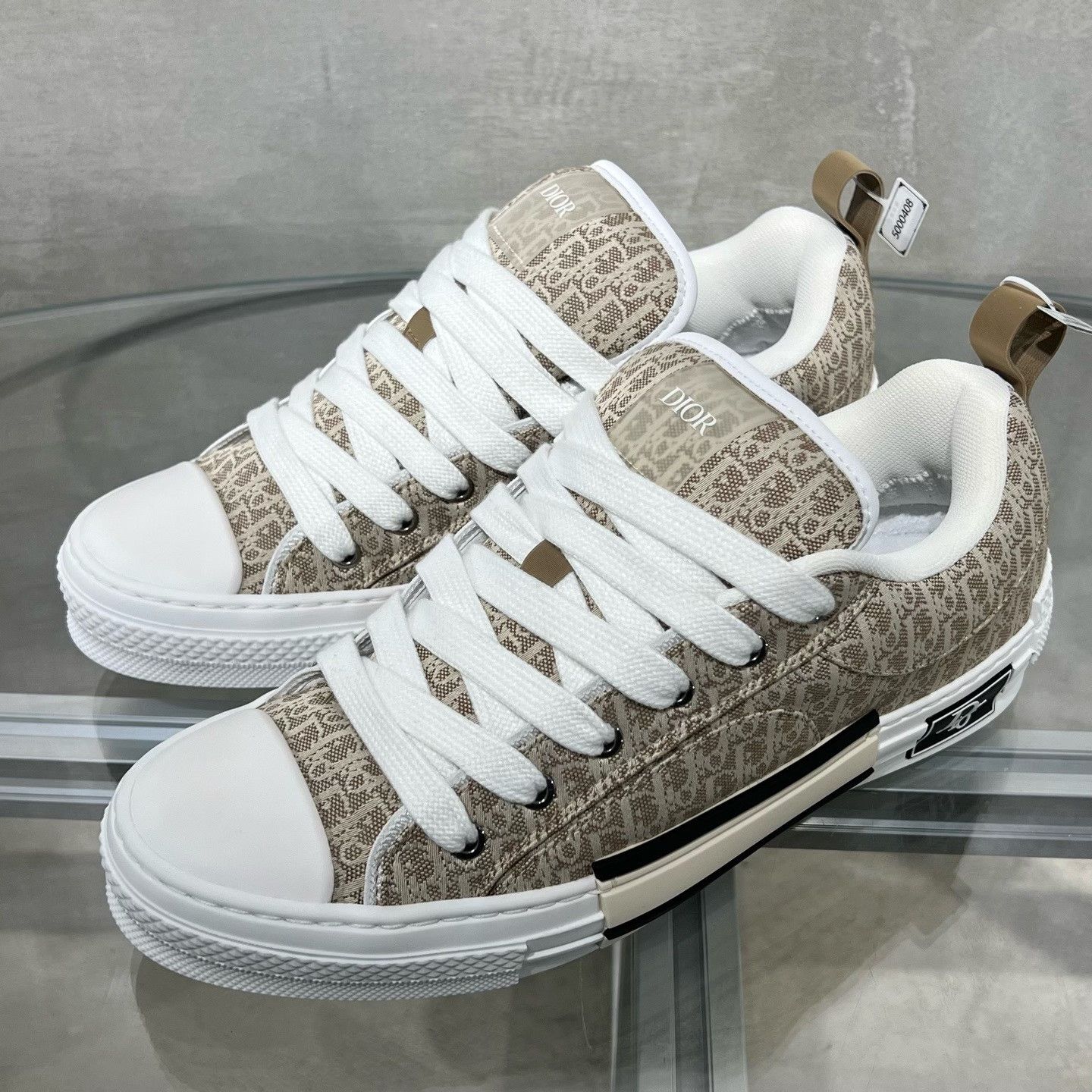 Dior Dior B23 Oblique Beige Sneakers Size US 9 / EU 42 - 2 Thumbnail