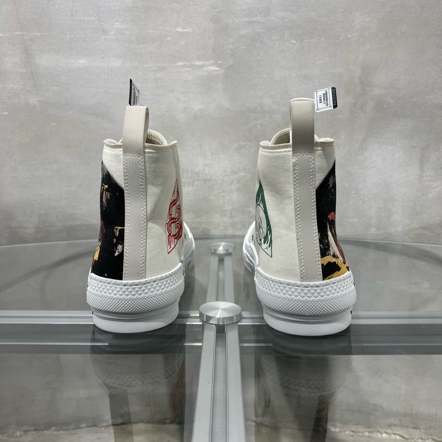 Dior Dior B23 Graffiti White High-Top Canvas Size US 8.5 / EU 41-42 - 6 Thumbnail