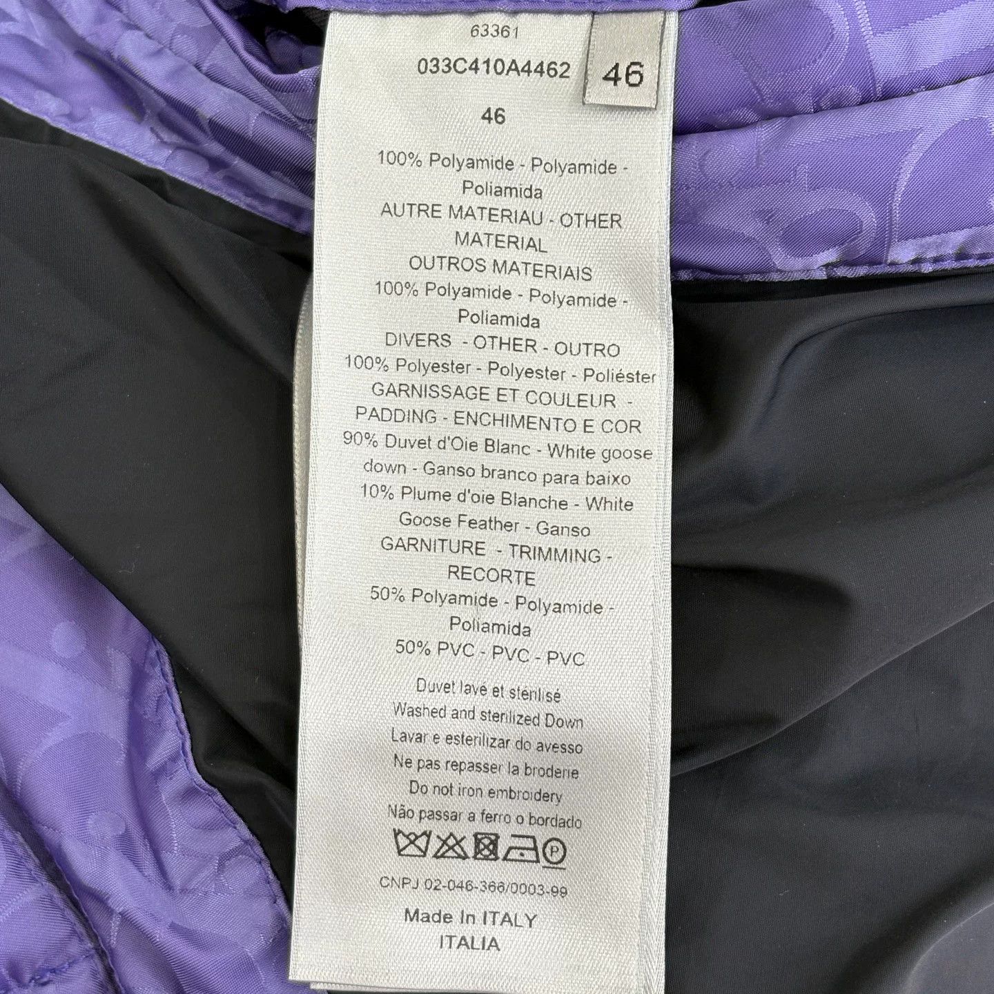 Dior Dior Purple Monogram Down Vest Size US S / EU 44-46 / 1 - 4 Thumbnail