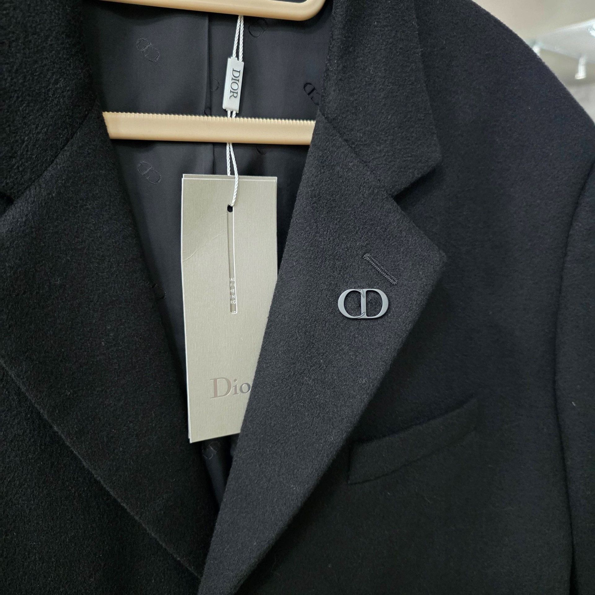 Dior Dior Black Cashmere Logo Coat Size US M / EU 48-50 / 2 - 3 Thumbnail