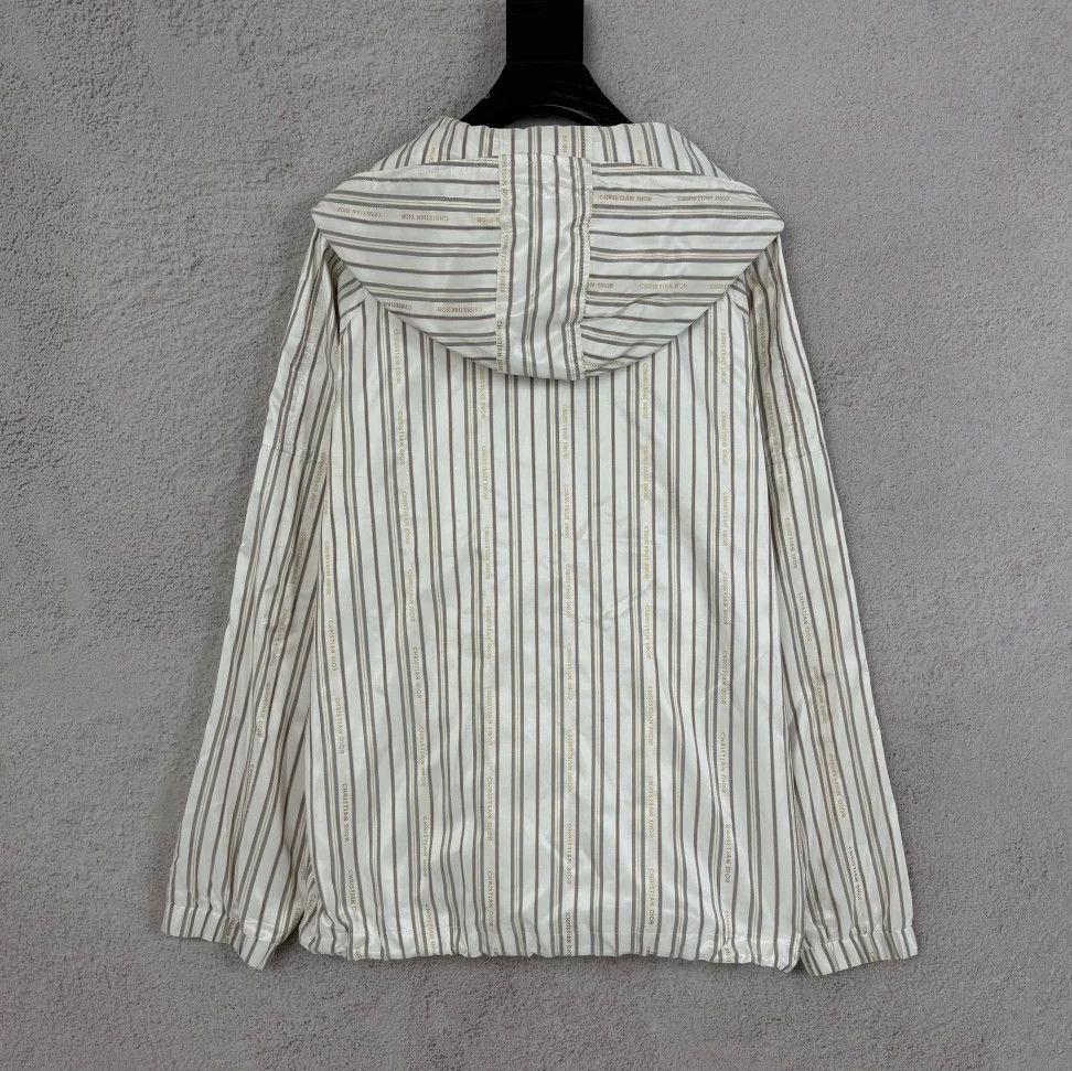 Dior Dior Half-Zip Striped Hooded Jacket Size US S / EU 44-46 / 1 - 2 Thumbnail