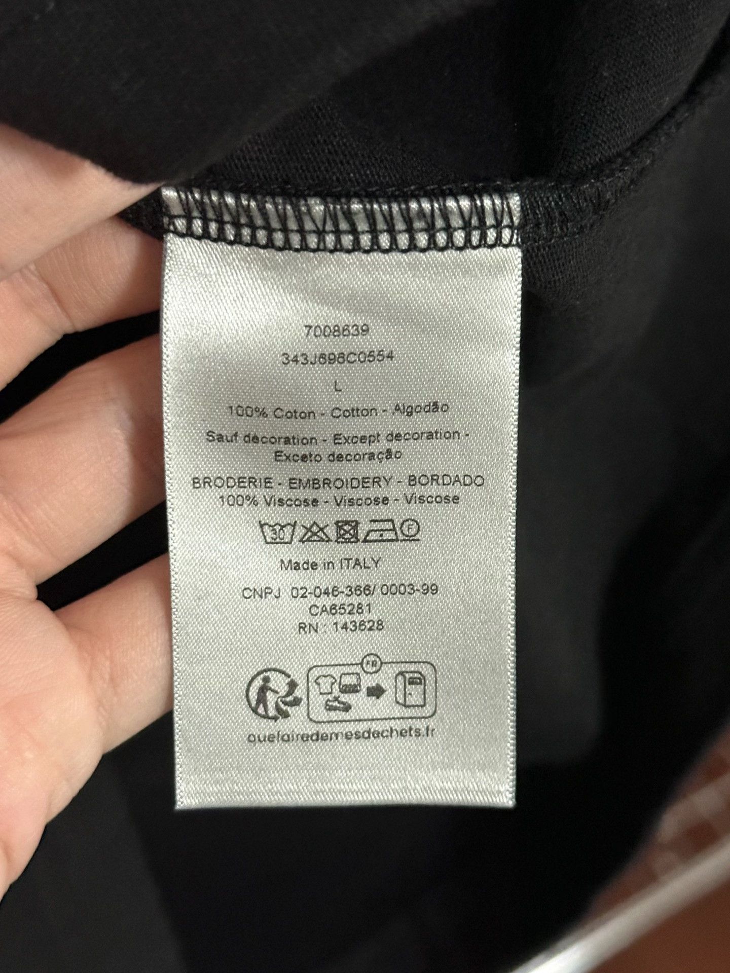Dior DIOR Classic Logo Short-Sleeve T-Shirt Size US L / EU 52-54 / 3 - 3 Thumbnail