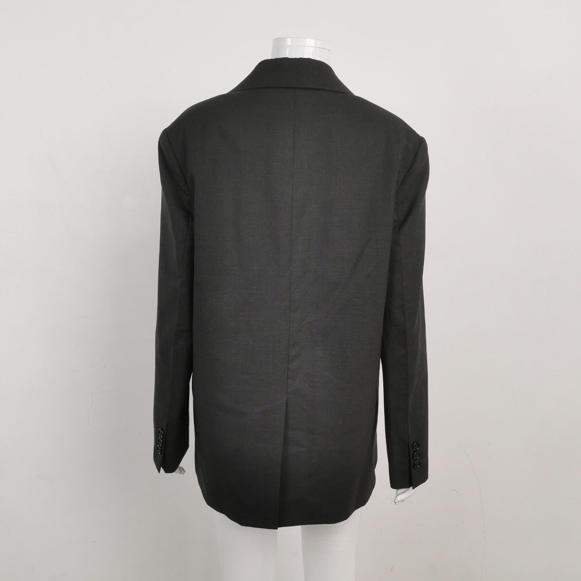 Prada Prada Black Wool Single-Breasted Blazer Size US XXS / EU 40 - 2 Thumbnail
