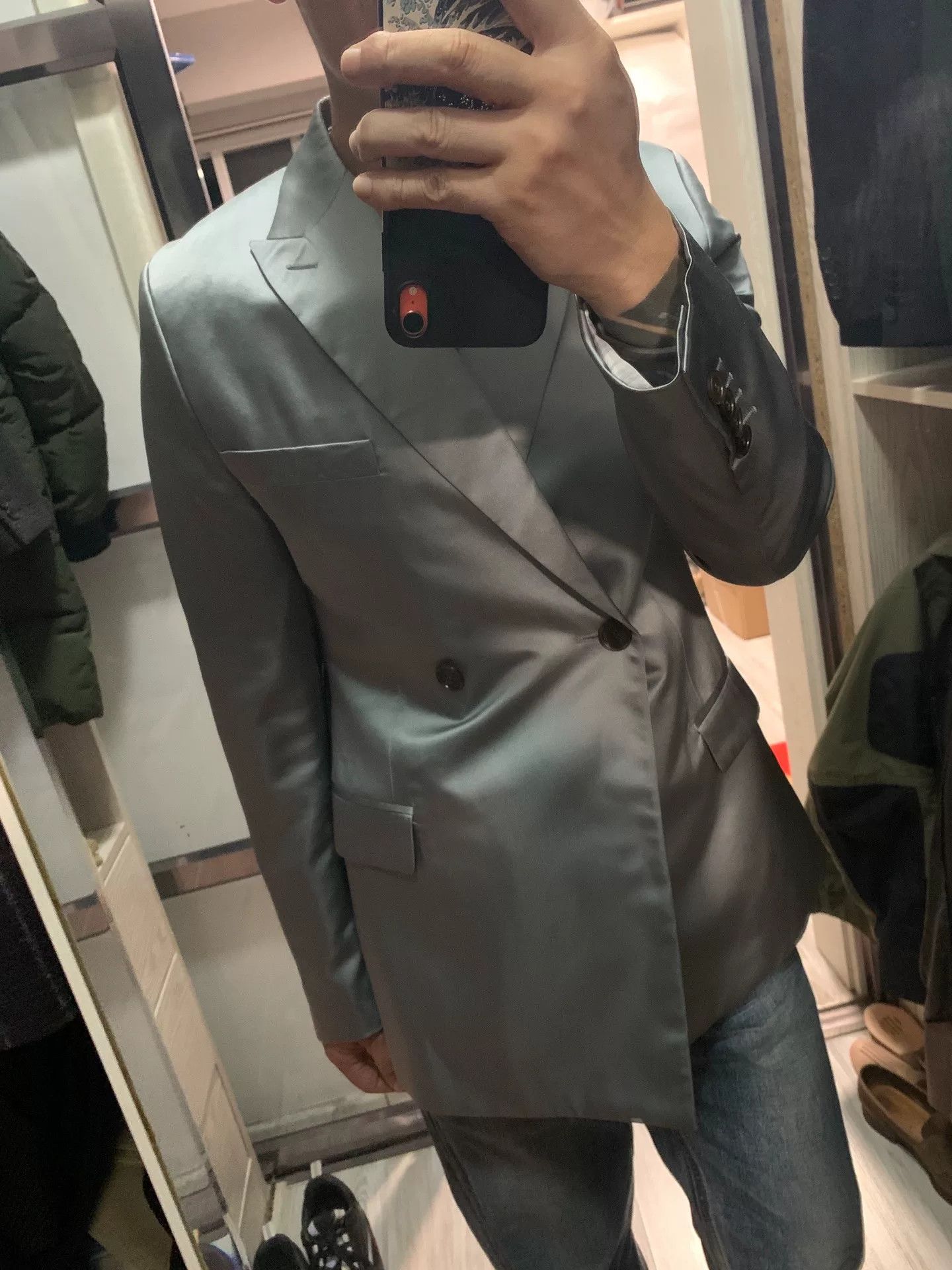 Dior Dior Men Metallic Silver Blazer Size US S / EU 44-46 / 1 - 5 Thumbnail