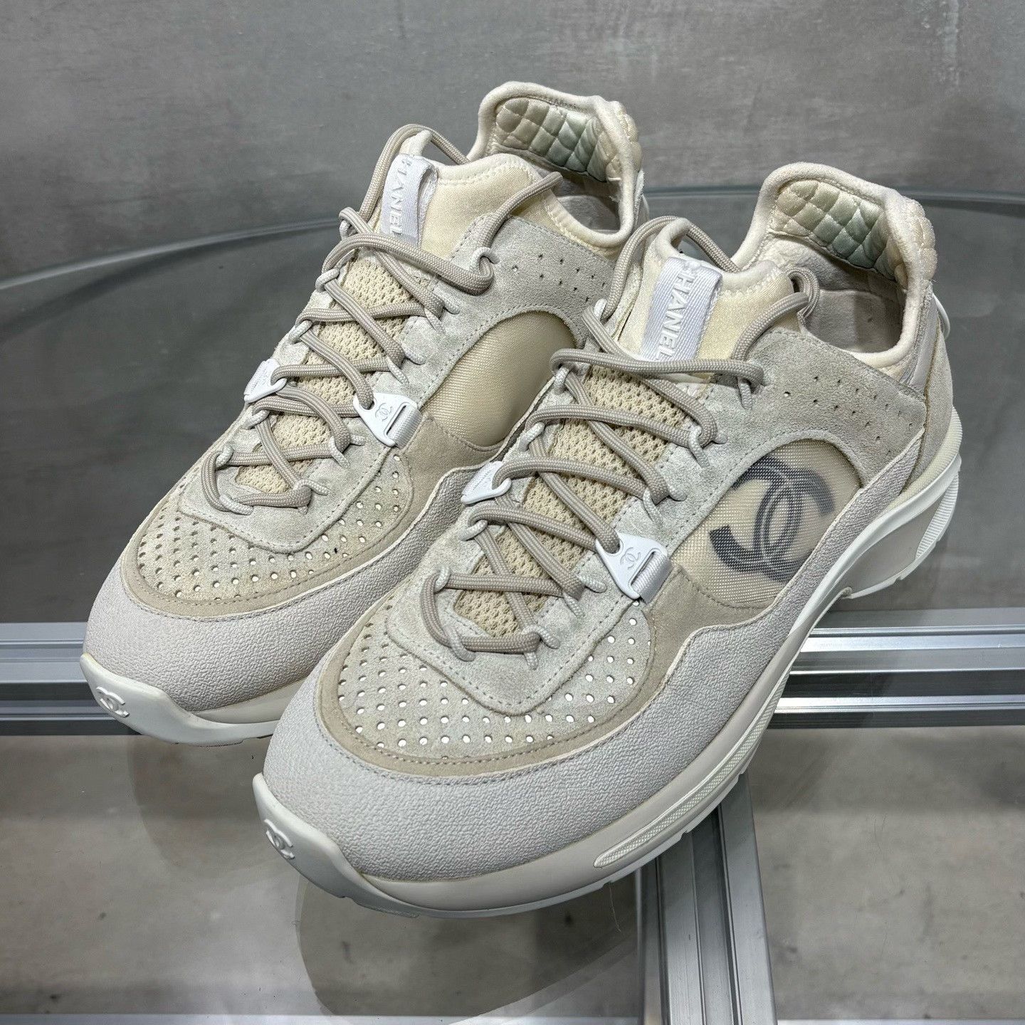 Chanel Chanel Double C Beige Sports Casual Shoes Size US 8 / EU 41 - 2 Thumbnail