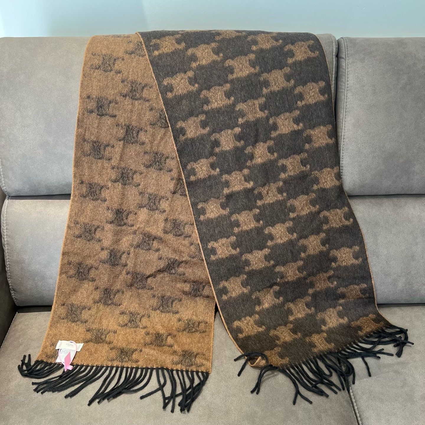 Celine Celine Triomphe Tassel Scarf Size ONE SIZE - 2 Thumbnail