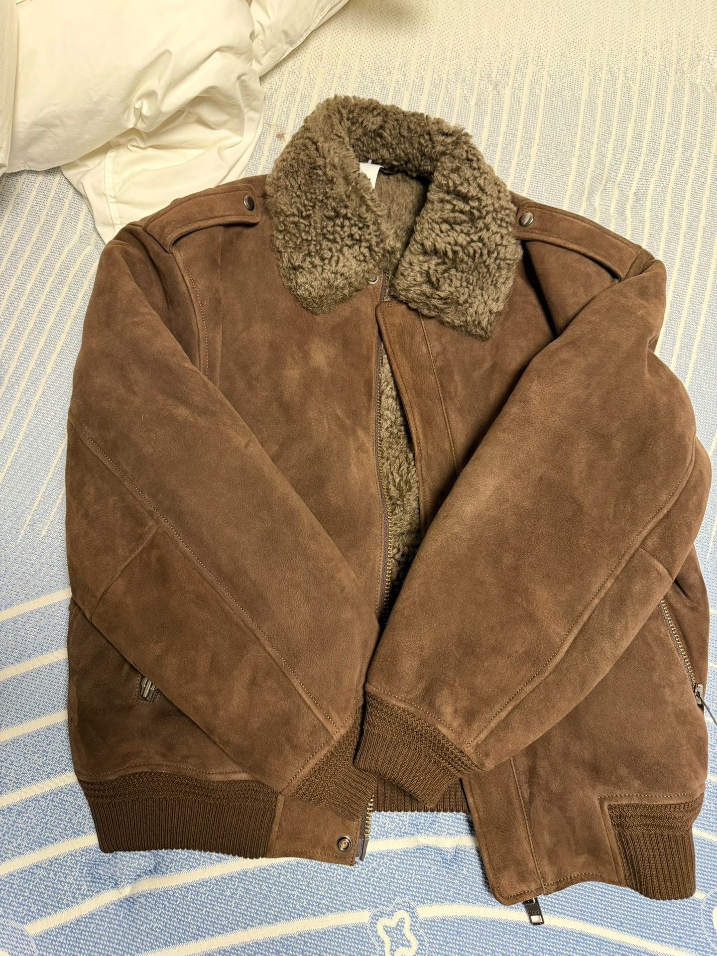 Croquis Men's Deep Brown Suede Fur Jacket Size US M / EU 48-50 / 2 - 2 Thumbnail
