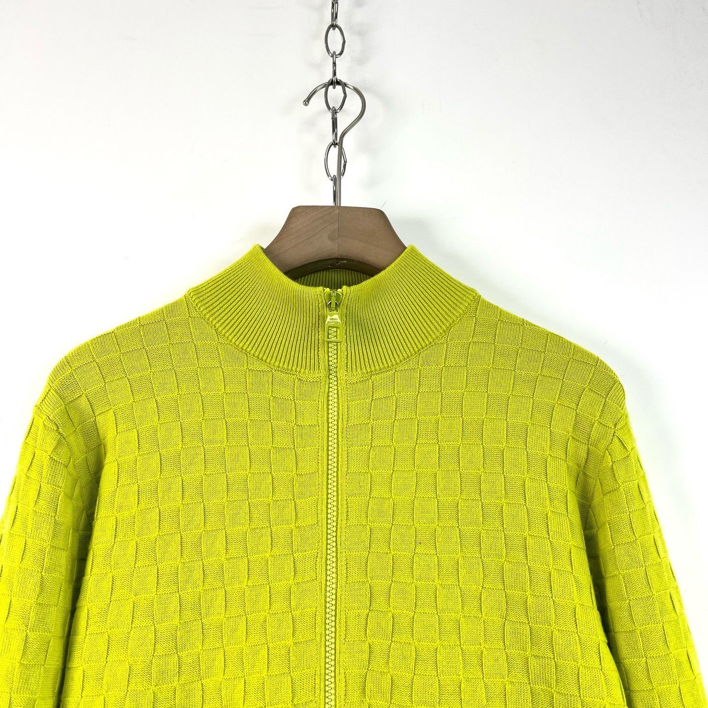 Louis Vuitton Louis Vuitton Damier Green Stand-Collar Sweater Size US S / EU 44-46 / 1 - 3 Thumbnail