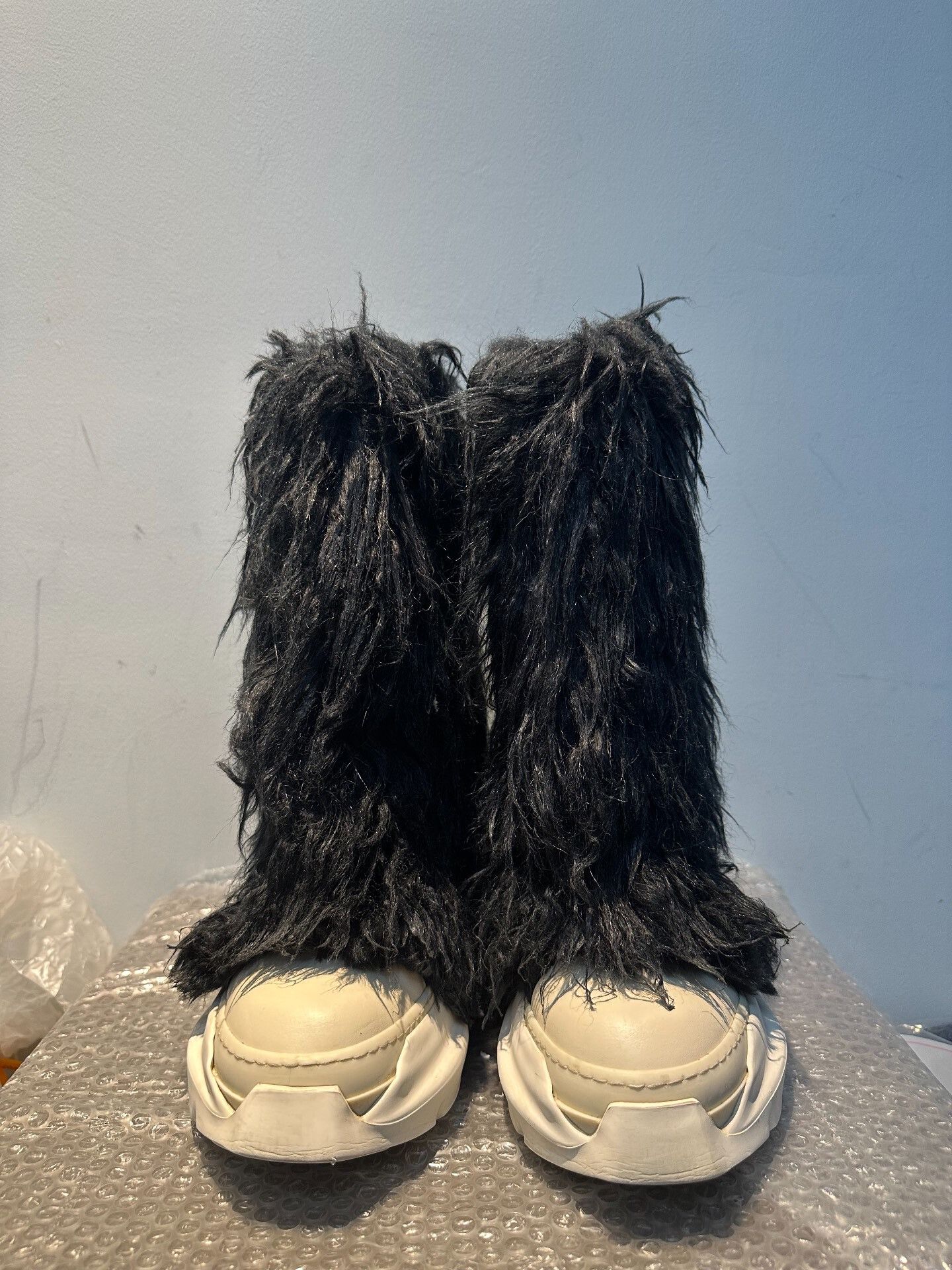 Rick Owens Rick Owens Furry Ultra-High Thick Sole Boots Size US 7 / EU 40 - 3 Thumbnail