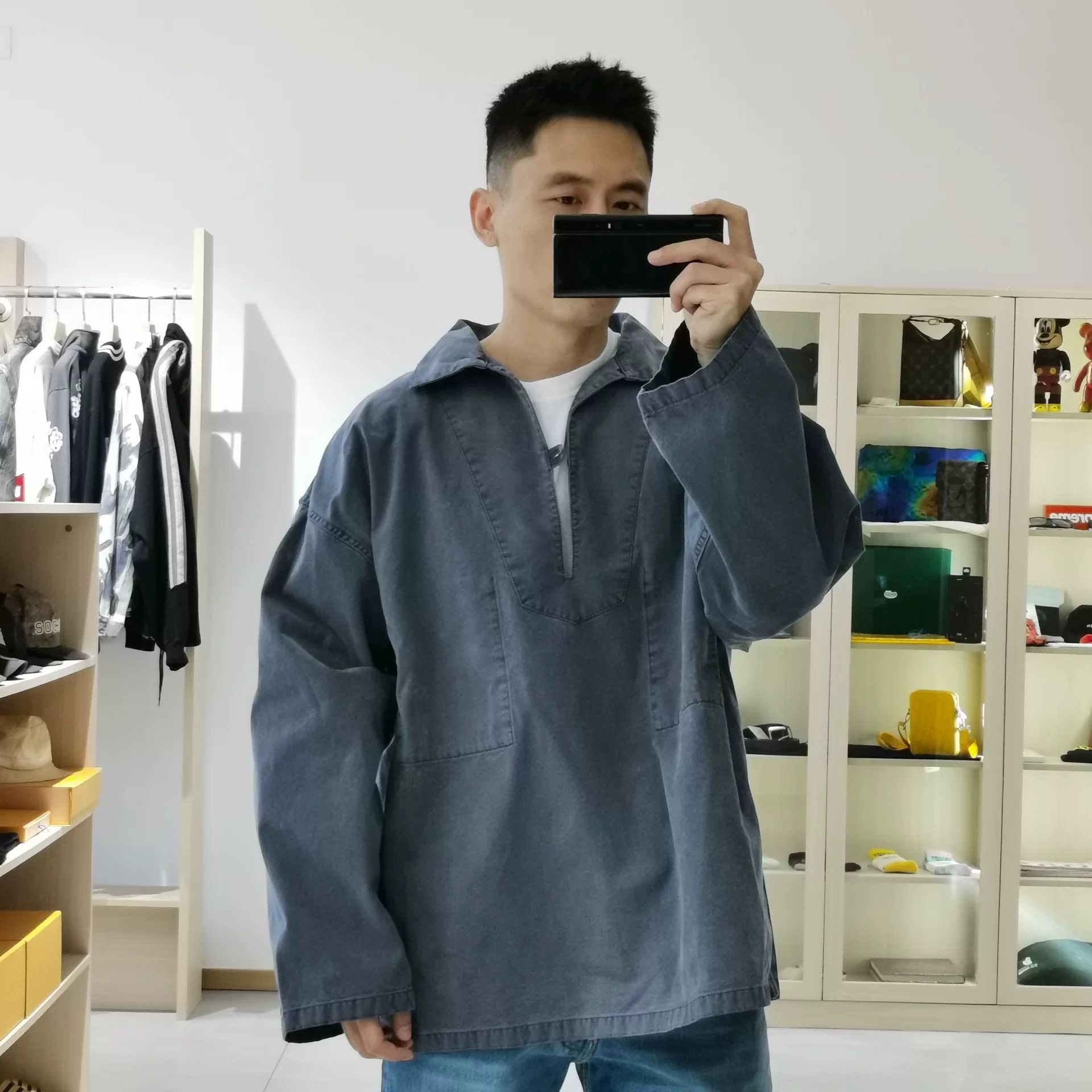 Maison Margiela Maison Margiela Gray Zip-Up Jacket Size US M / EU 48-50 / 2 - 3 Thumbnail