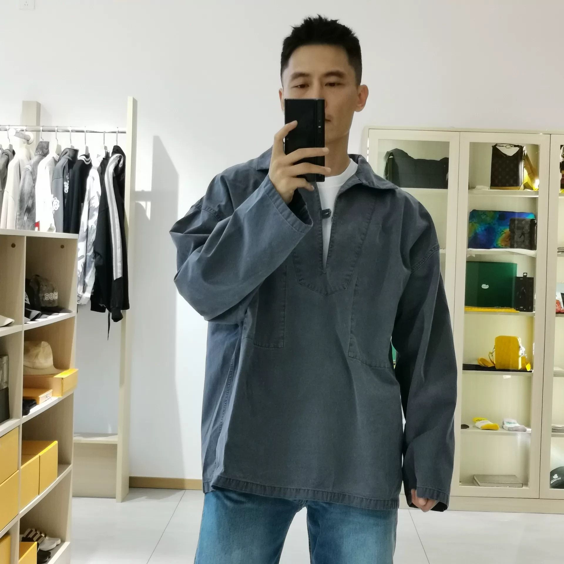 Maison Margiela Maison Margiela Gray Zip-Up Jacket Size US M / EU 48-50 / 2 - 4 Thumbnail
