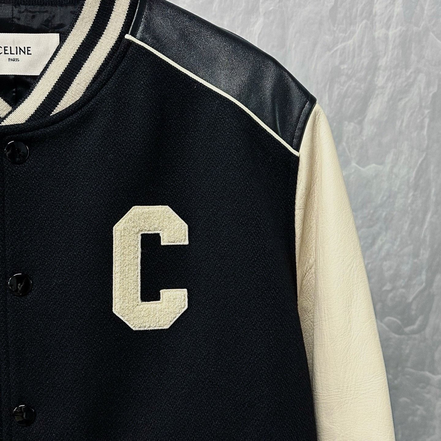 Celine Celine 'C' Logo Baseball Jacket Size US L / EU 52-54 / 3 - 3 Thumbnail