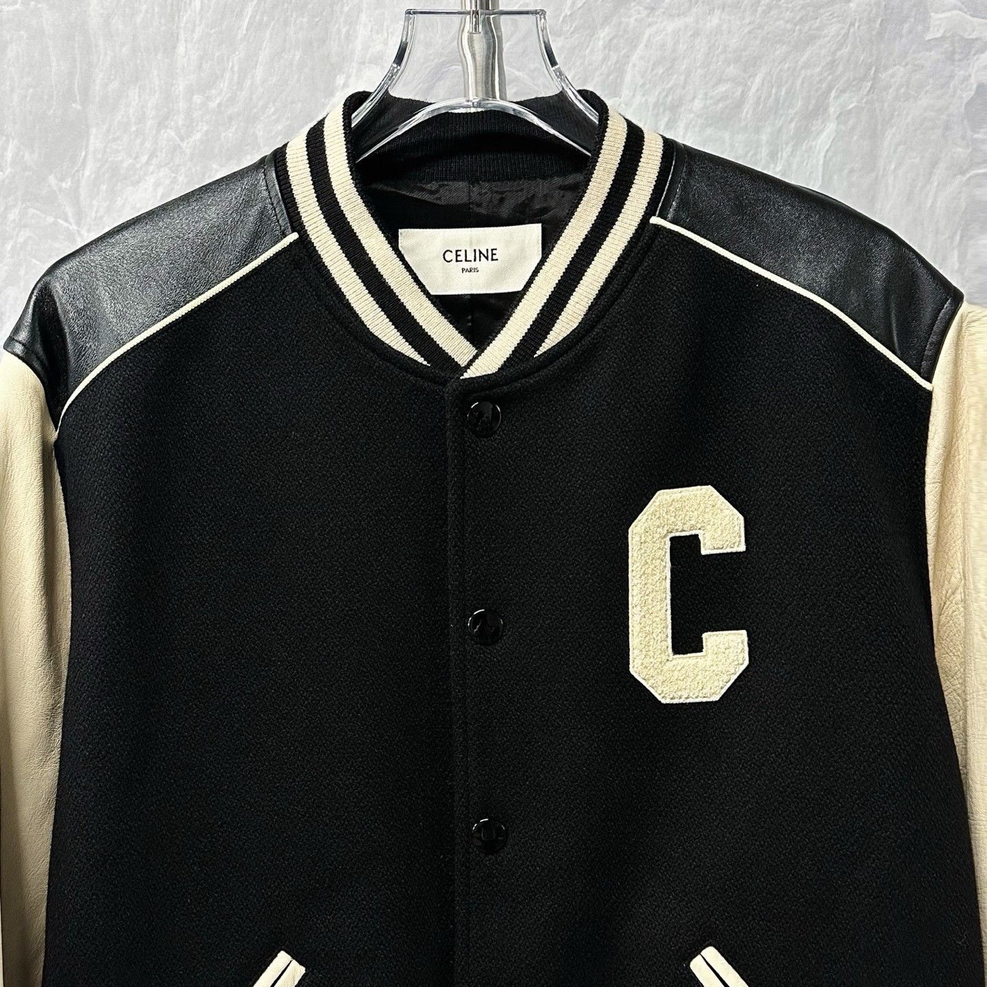 Celine Celine 'C' Logo Baseball Jacket Size US L / EU 52-54 / 3 - 2 Thumbnail