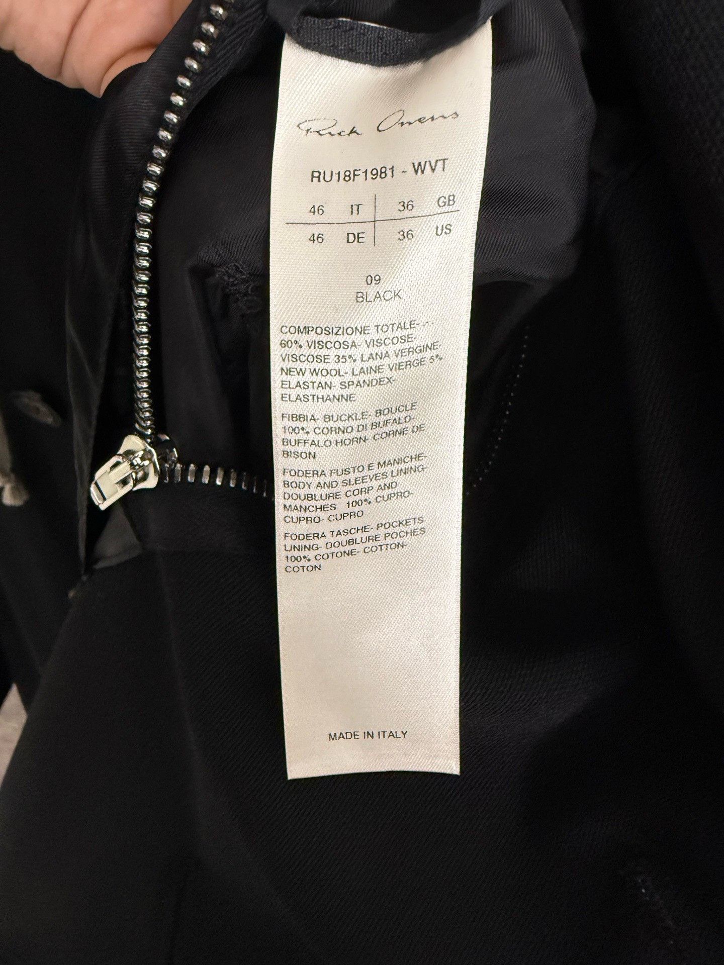 Rick Owens Rick Owens Black Structured Hooded Coat Size US S / EU 44-46 / 1 - 4 Thumbnail