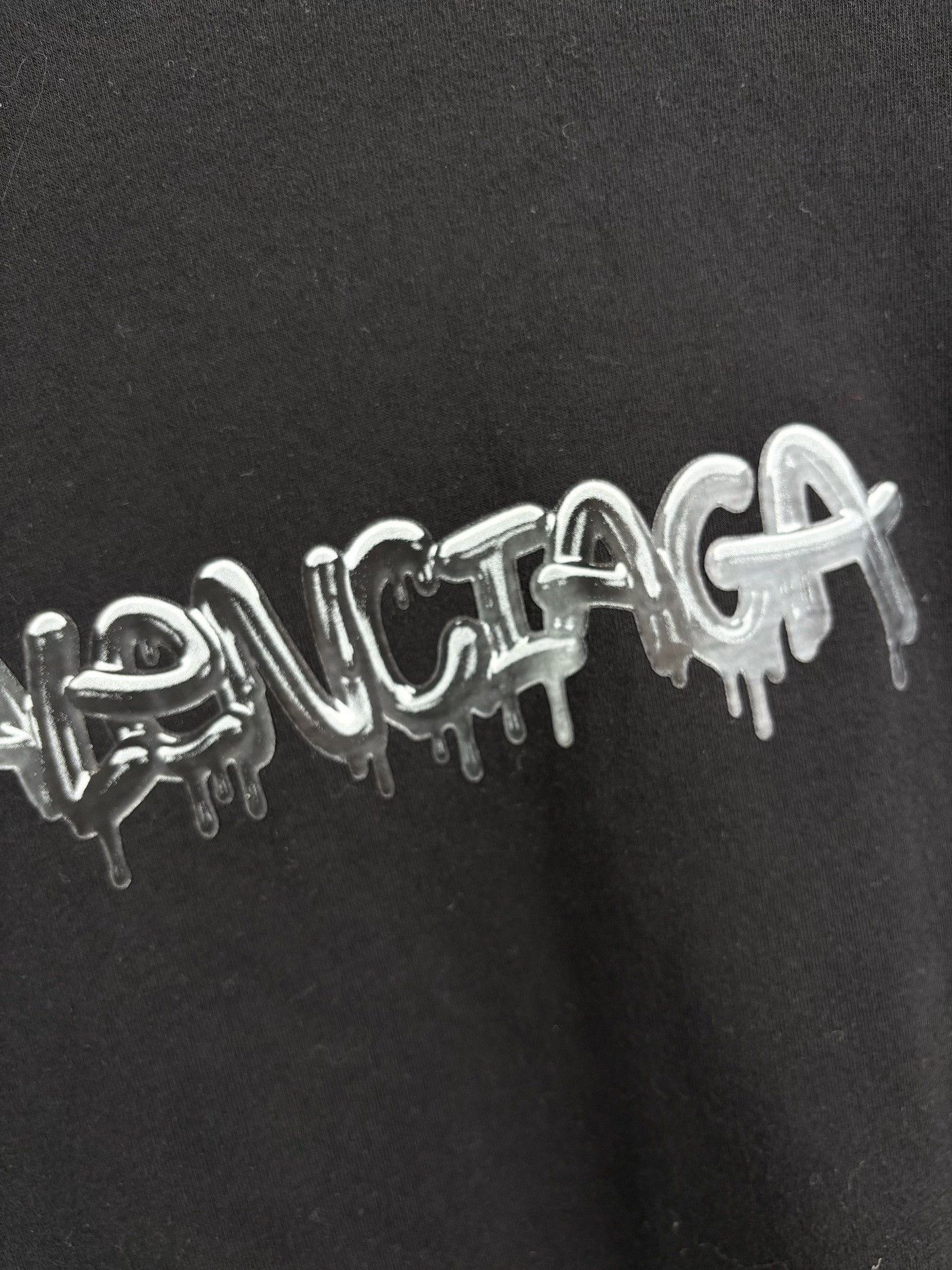 Balenciaga Balenciaga Graffiti Drip Logo T-Shirt Size L Size US L / EU 52-54 / 3 - 4 Thumbnail