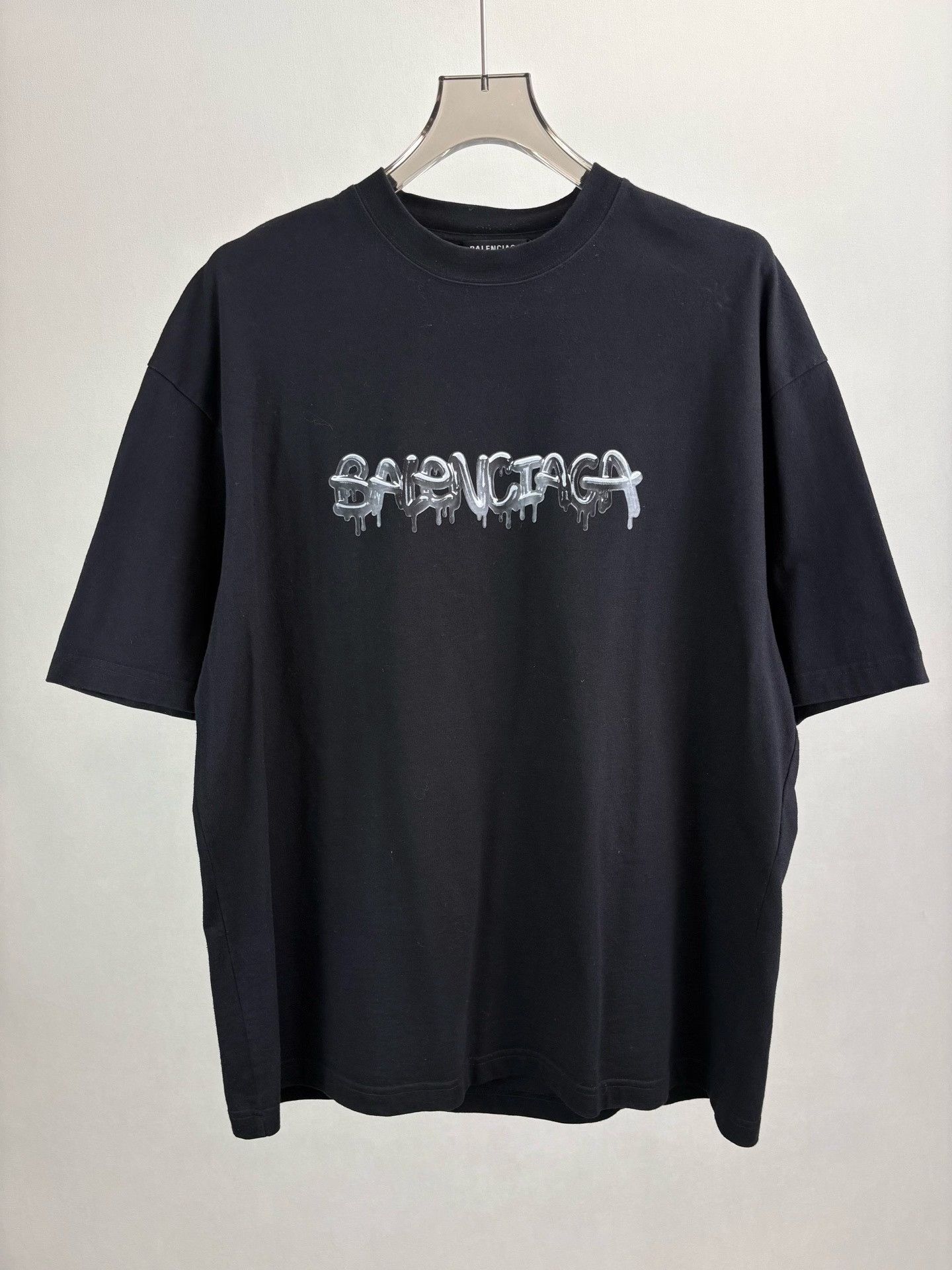 Balenciaga Balenciaga Graffiti Drip Logo T-Shirt Size L Size US L / EU 52-54 / 3 - 2 Thumbnail