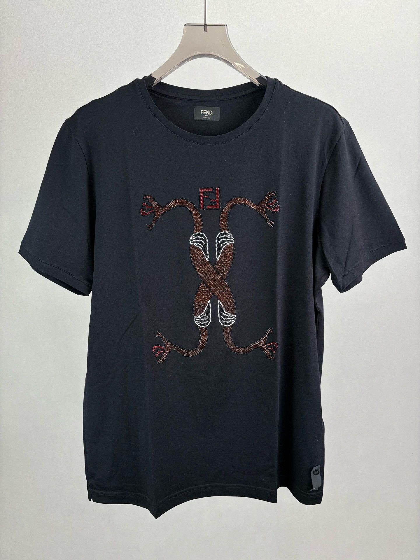Fendi Fendi Rhinestone Snake T-Shirt US XXL Size US XXL / EU 58 / 5 - 2 Thumbnail