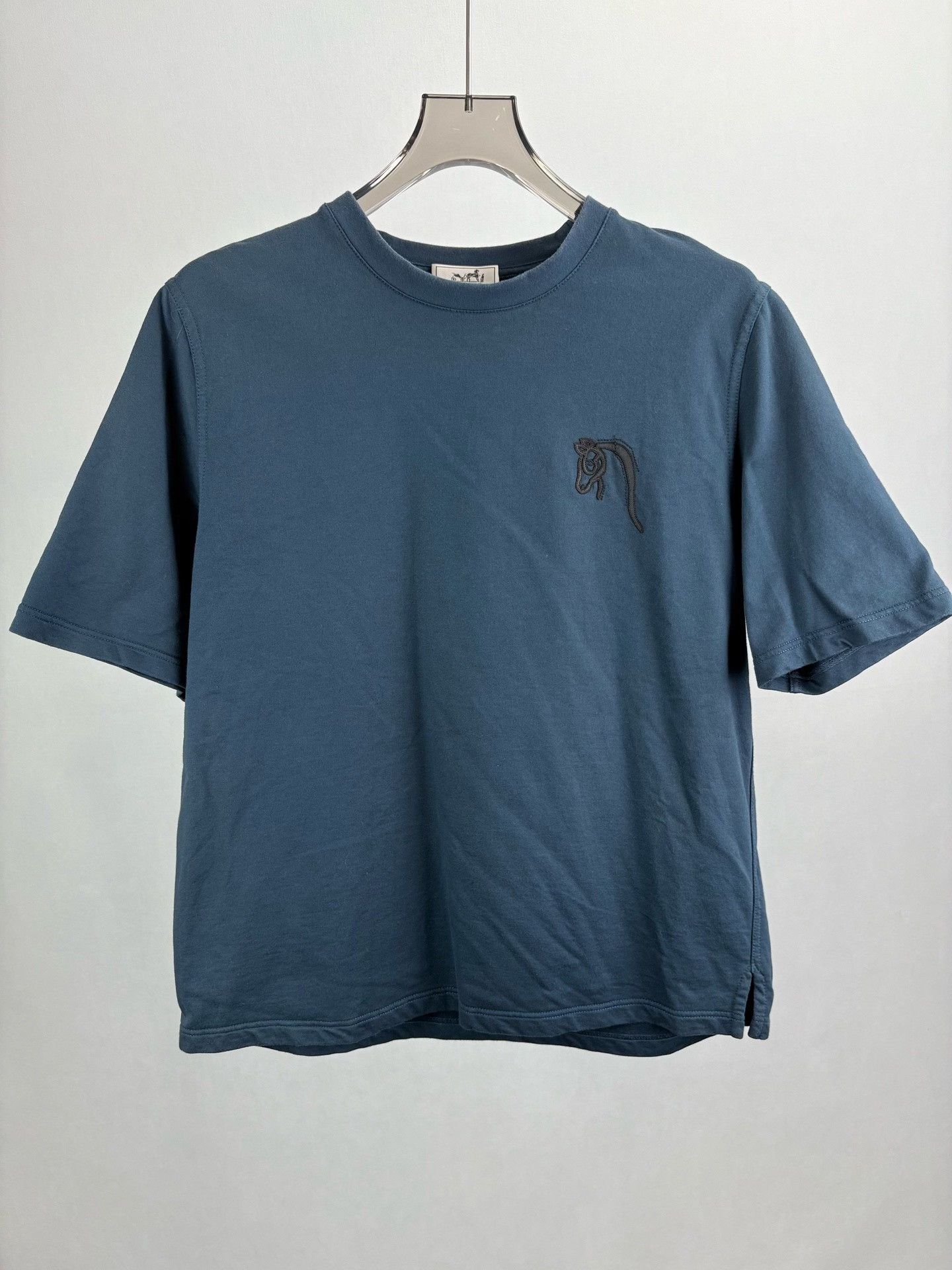 Hermes Hermes Lambskin Horse Patch Cotton T-Shirt Size M Size US M / EU 48-50 / 2 - 2 Thumbnail