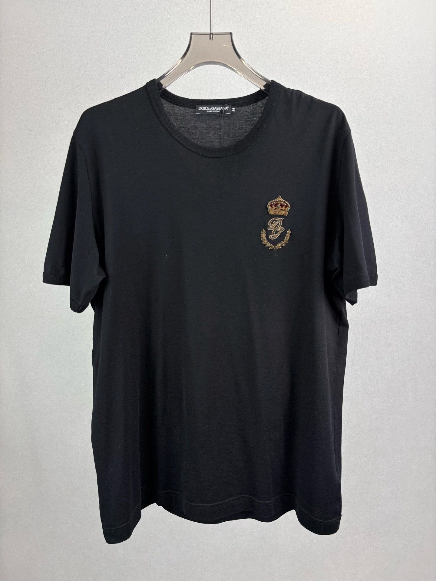 Dolce & Gabbana Dolce & Gabbana Embroidered Crown T-Shirt US XL Size US XL / EU 56 / 4 - 2 Thumbnail