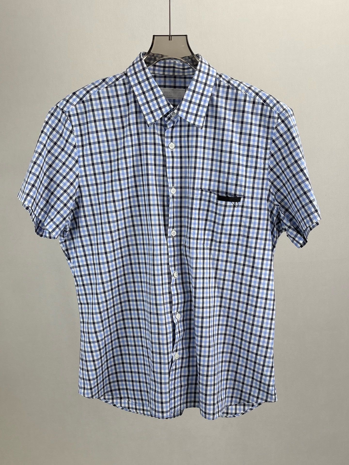 Prada Prada Gingham Check Short Sleeve Shirt Size 45 Size US XL / EU 56 / 4 - 2 Thumbnail