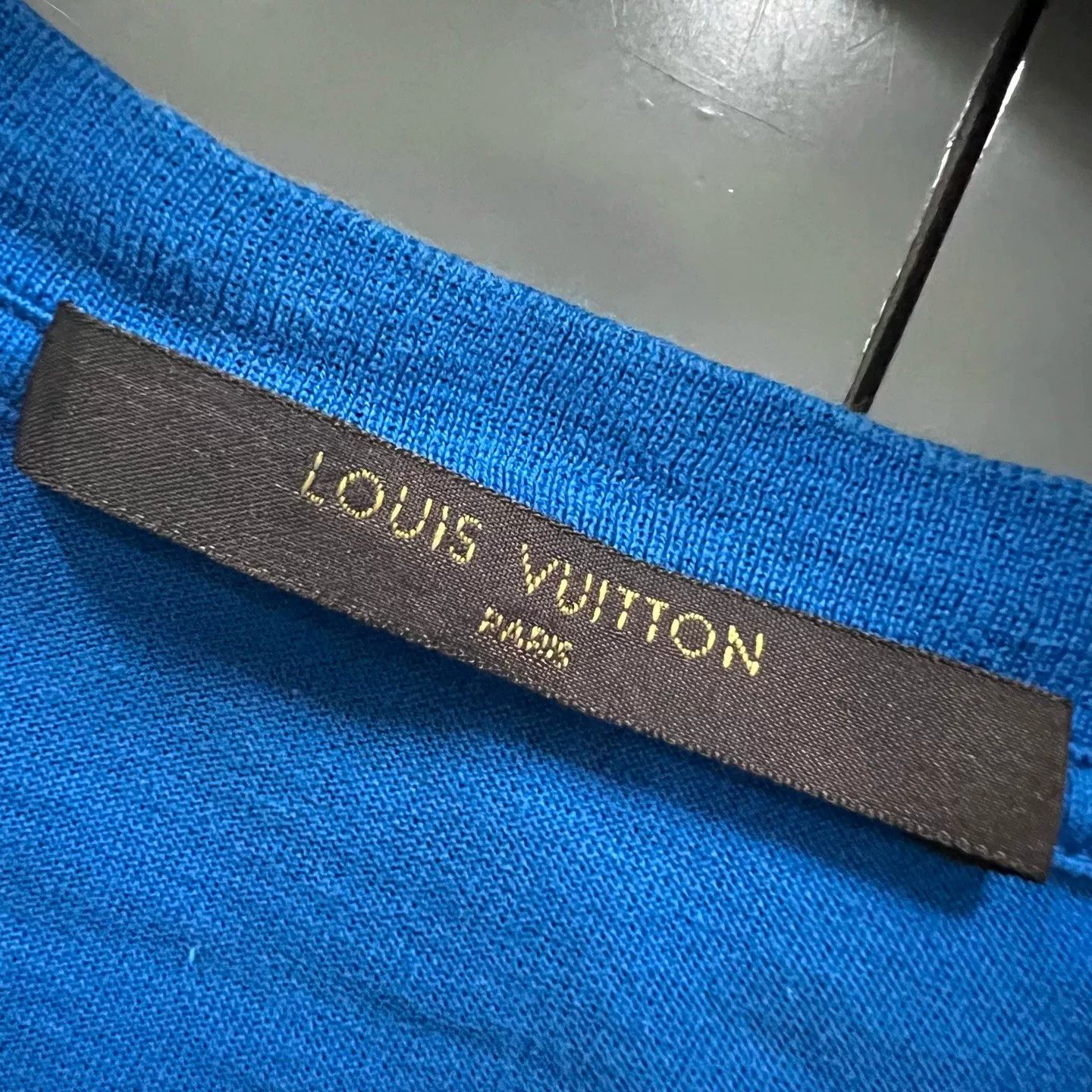 Louis Vuitton Louis Vuitton Blue Embroidered Logo T-Shirt XXL Size US XXL / EU 58 / 5 - 4 Thumbnail