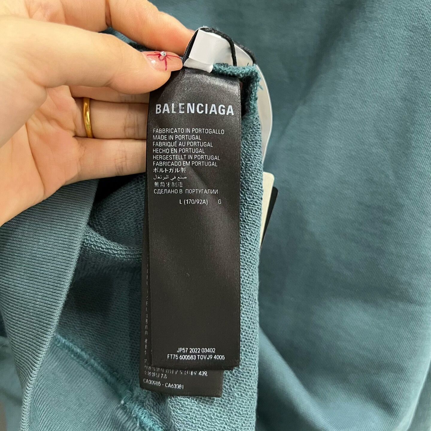 Balenciaga Balenciaga Back Logo Embroidered Hoodie Size L Size US L / EU 52-54 / 3 - 5 Thumbnail