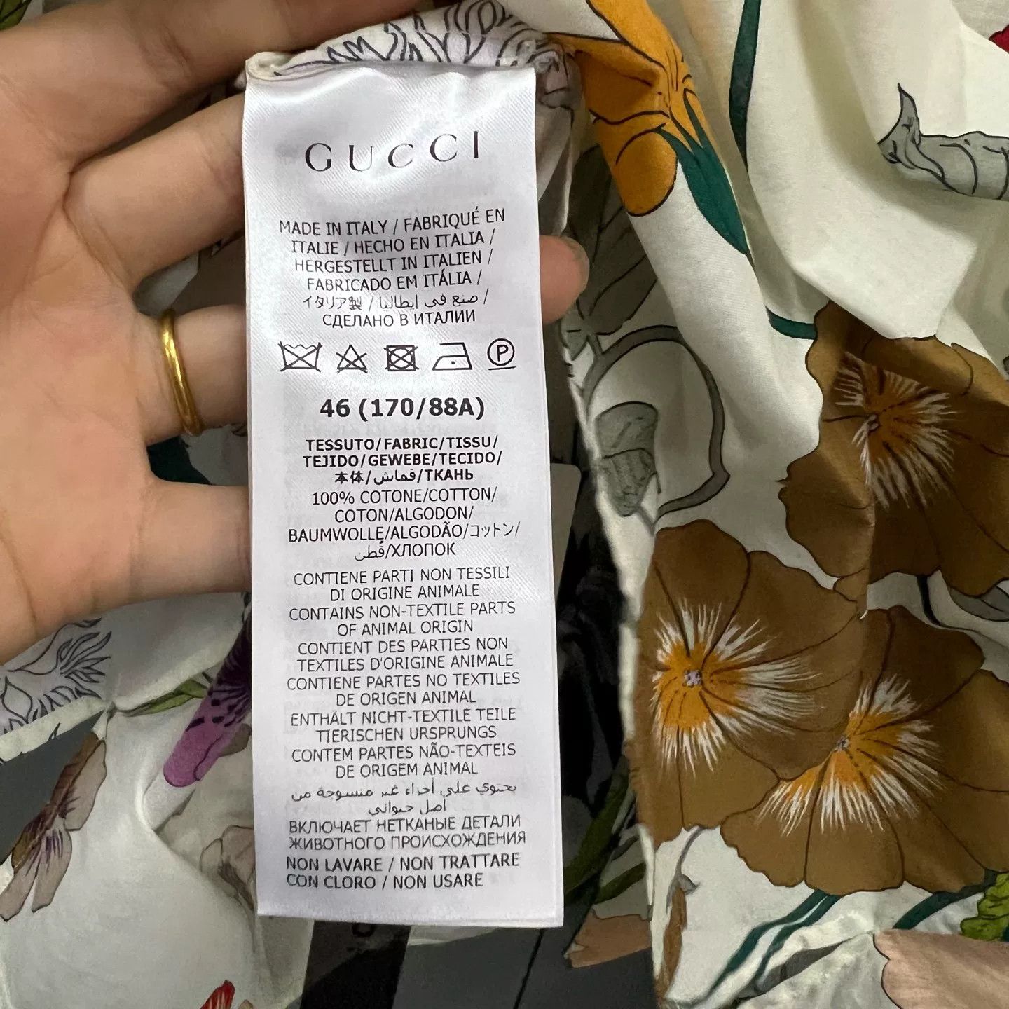 Gucci Gucci Floral Multi-Print Short Sleeve Shirt 46 Size US S / EU 44-46 / 1 - 5 Thumbnail