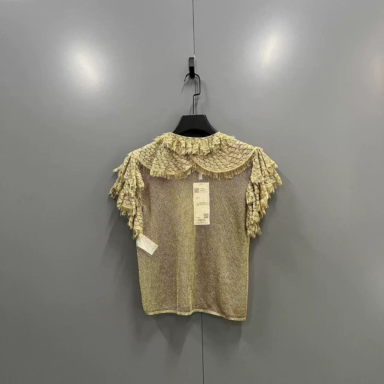Dior Dior Fringe Mesh Knit Short Sleeve Top 36 Size XS / US 0-2 / IT 36-38 - 3 Thumbnail