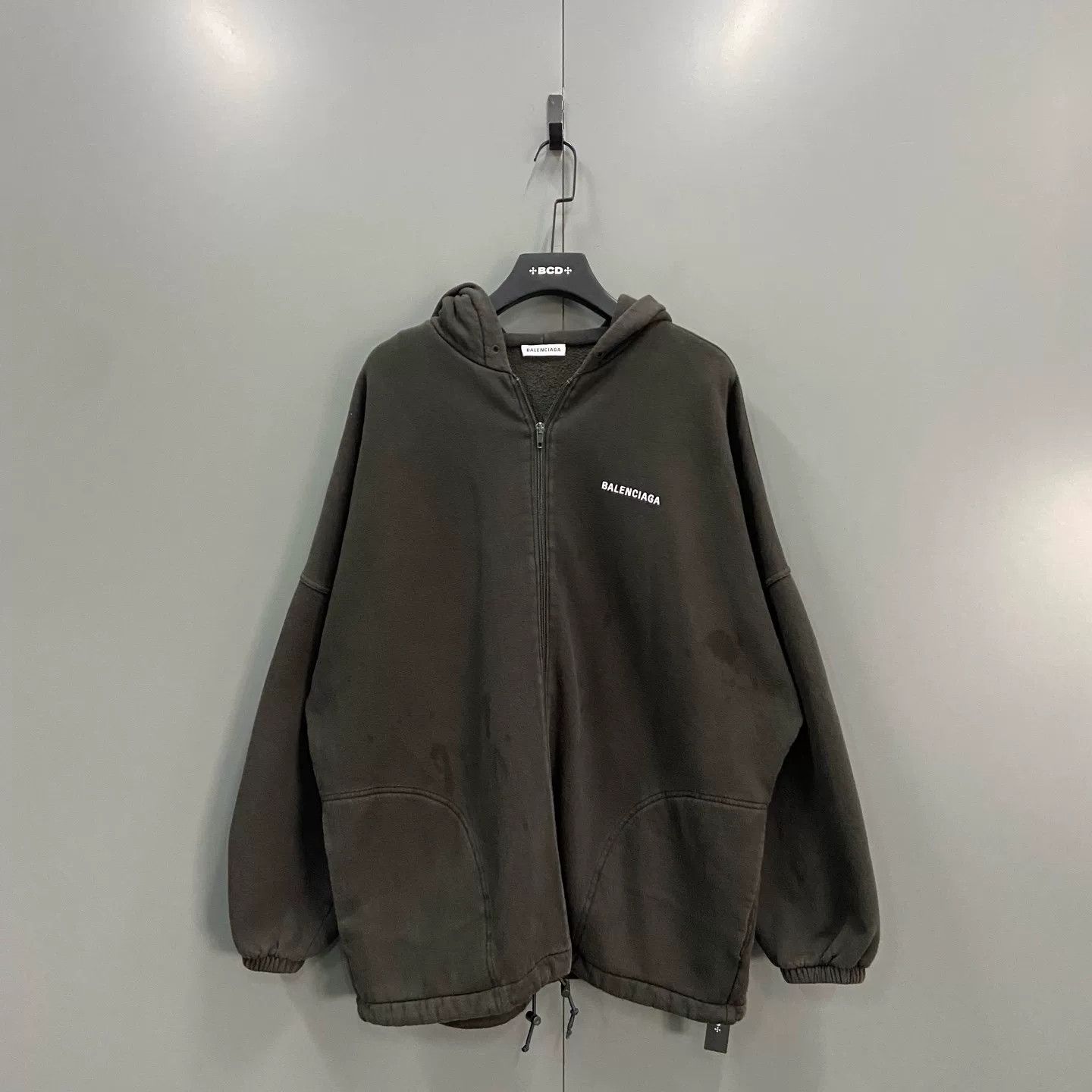 Balenciaga Balenciaga Logo Embroidered Zip-up Hoodie XS Size XS / US 0-2 / IT 36-38 - 2 Thumbnail