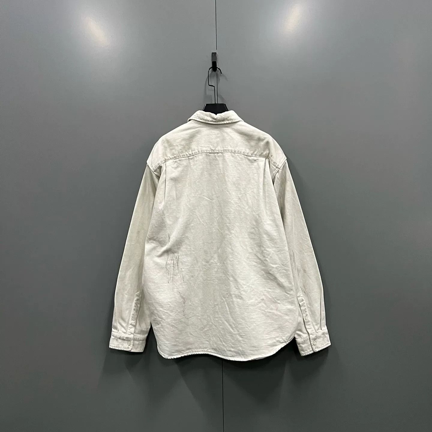Balenciaga Balenciaga Distressed BB Embroidered Shirt S Size US S / EU 44-46 / 1 - 3 Thumbnail
