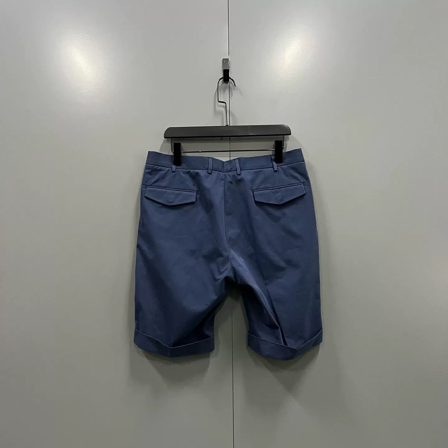 Ermenegildo Zegna Ermenegildo Zegna Navy Cotton-Cashmere Shorts US 36 Size US 36 / EU 52 - 3 Thumbnail