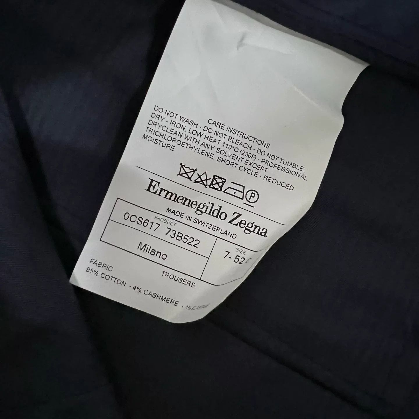 Ermenegildo Zegna Ermenegildo Zegna Navy Cotton-Cashmere Shorts US 36 Size US 36 / EU 52 - 4 Thumbnail
