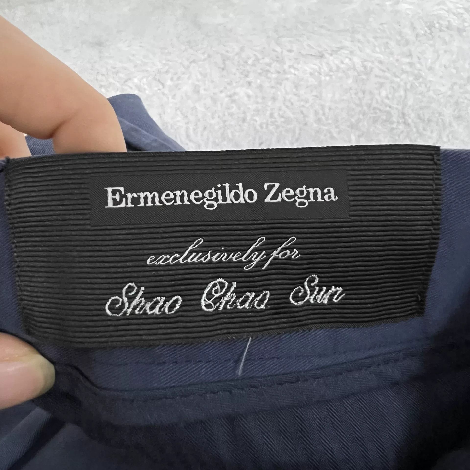 Ermenegildo Zegna Ermenegildo Zegna Navy Cotton-Cashmere Shorts US 36 Size US 36 / EU 52 - 5 Thumbnail