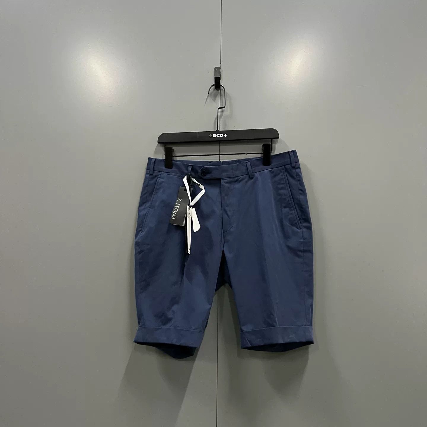 Ermenegildo Zegna Ermenegildo Zegna Navy Cotton-Cashmere Shorts US 36 Size US 36 / EU 52 - 2 Thumbnail
