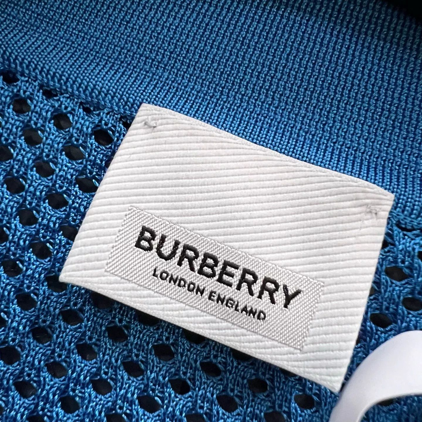 Burberry Burberry Blue Mesh Short Sleeve Polo Size S Size US S / EU 44-46 / 1 - 4 Thumbnail