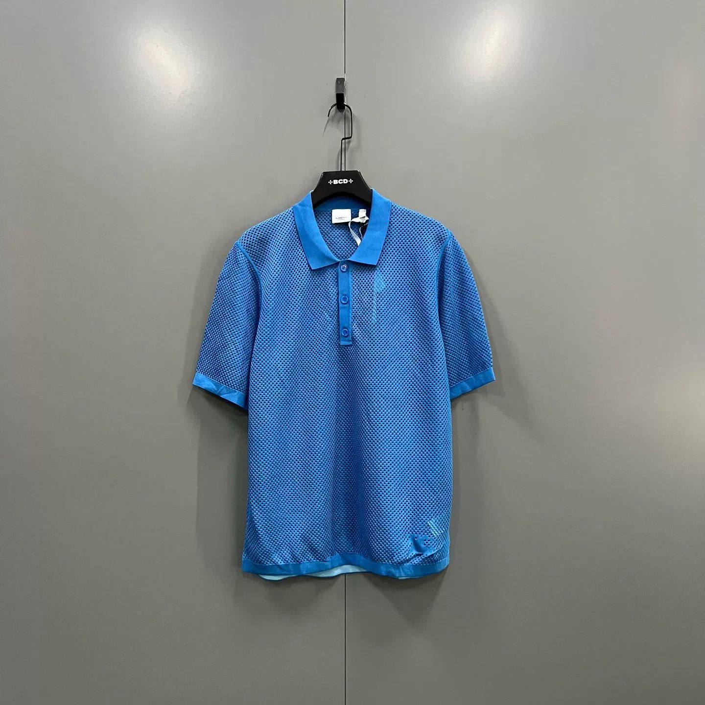 Burberry Burberry Blue Mesh Short Sleeve Polo Size S Size US S / EU 44-46 / 1 - 2 Thumbnail
