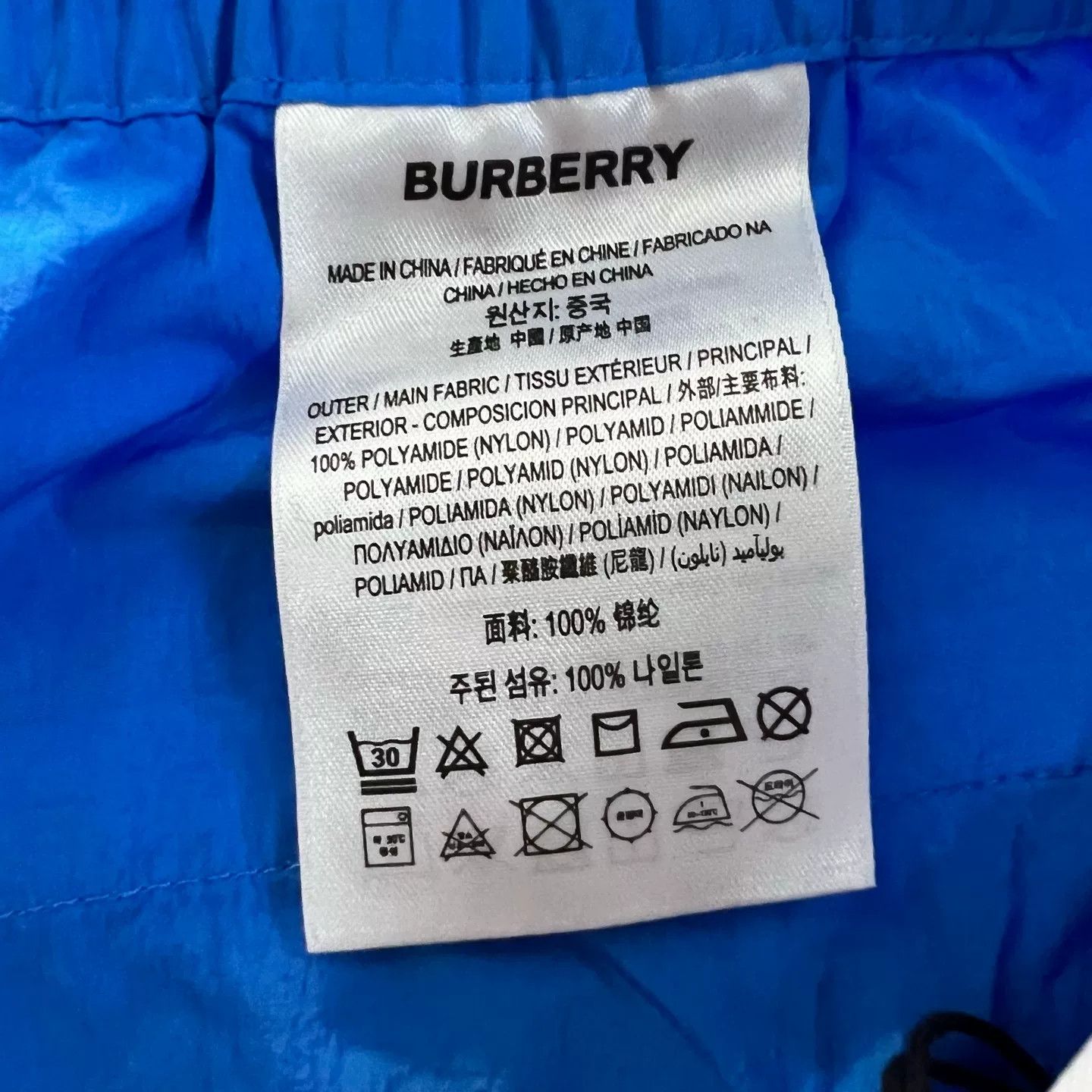 Burberry Burberry Blue Nylon Cargo Pants Size 34 Size US 34 / EU 50 - 6 Thumbnail