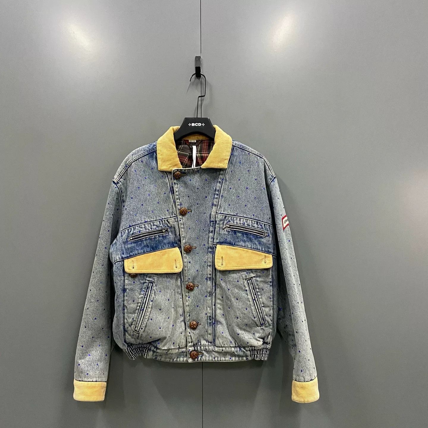Gucci Gucci Studded Corduroy Trim Denim Jacket 50 Size US M / EU 48-50 / 2 - 2 Thumbnail