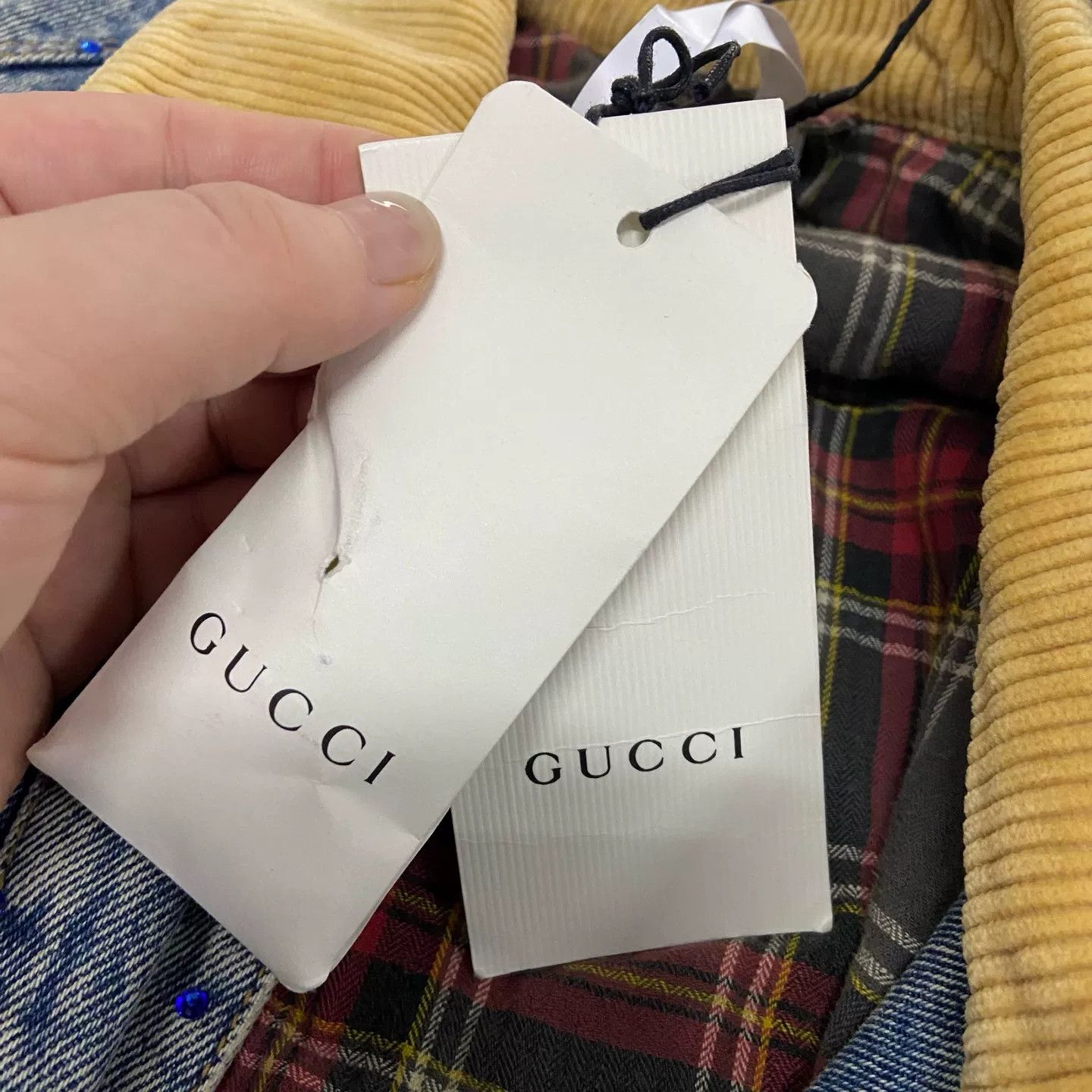 Gucci Gucci Studded Corduroy Trim Denim Jacket 50 Size US M / EU 48-50 / 2 - 6 Thumbnail