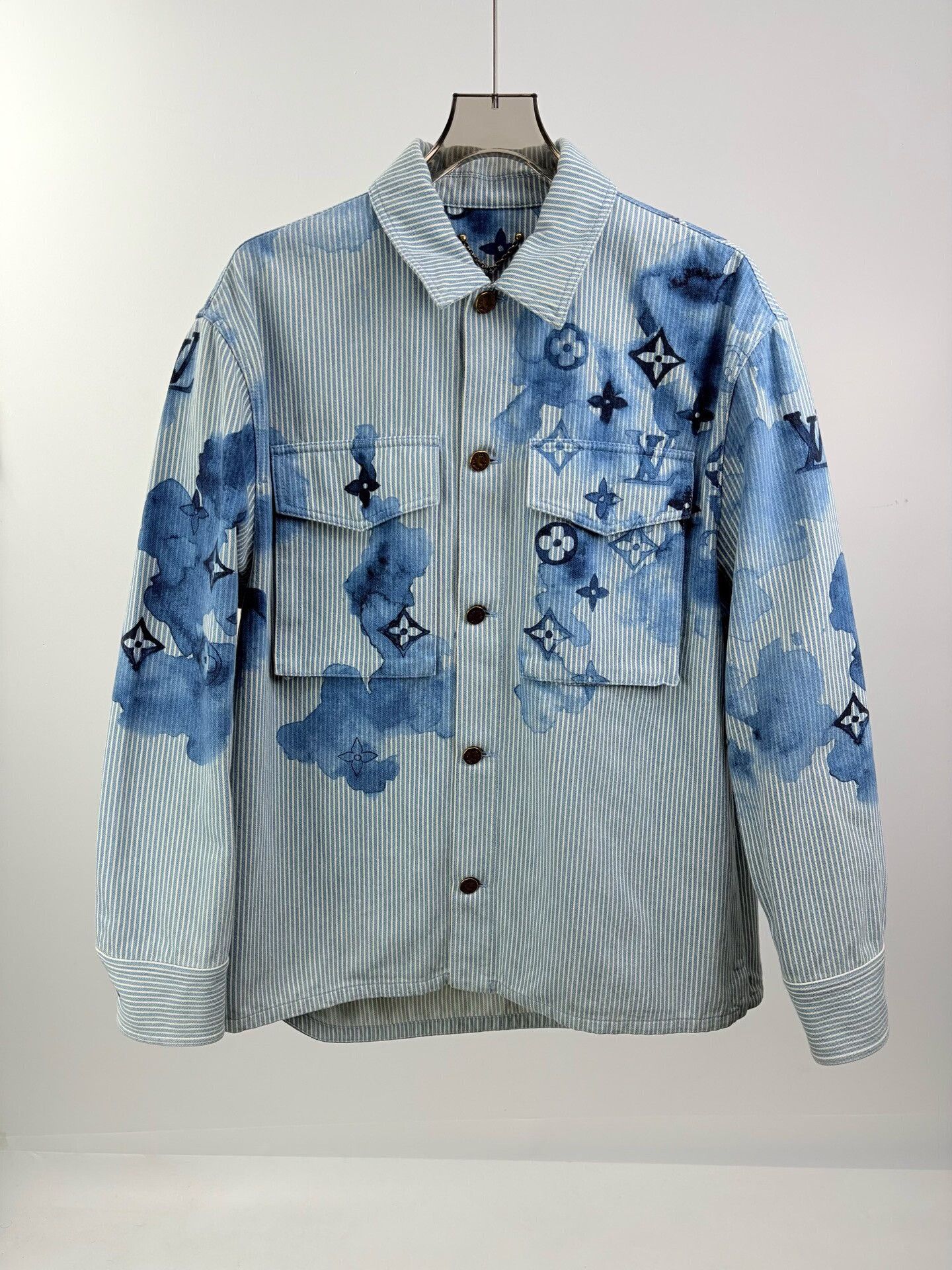 Louis Vuitton Louis Vuitton Monogram Ink Denim Shirt M Size US M / EU 48-50 / 2 - 2 Thumbnail