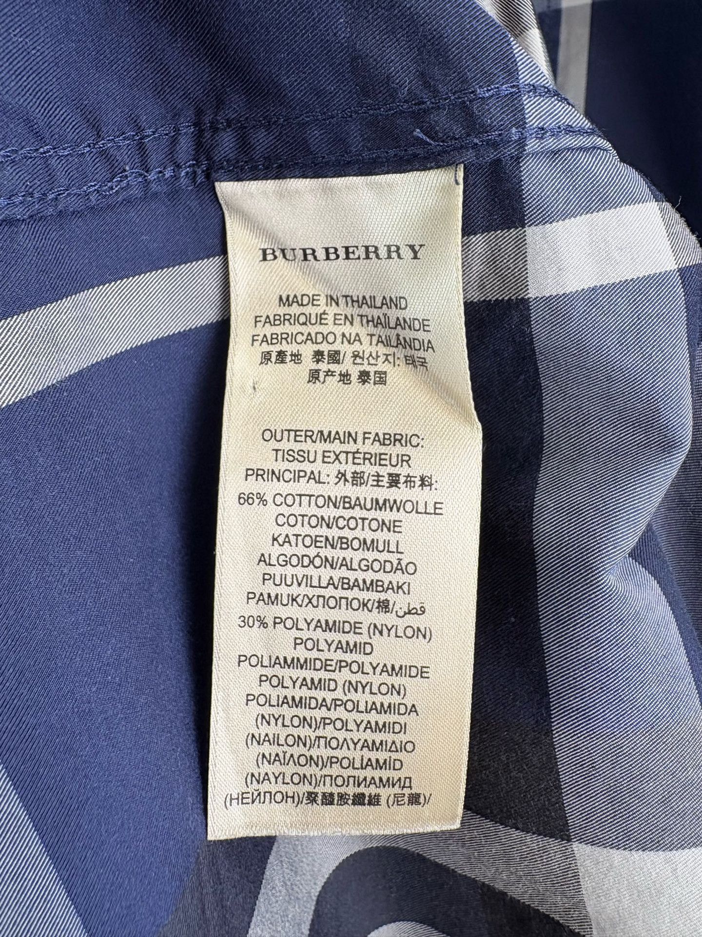 Burberry Burberry Blue Check Long Sleeve Shirt Size M Size US M / EU 48-50 / 2 - 6 Thumbnail